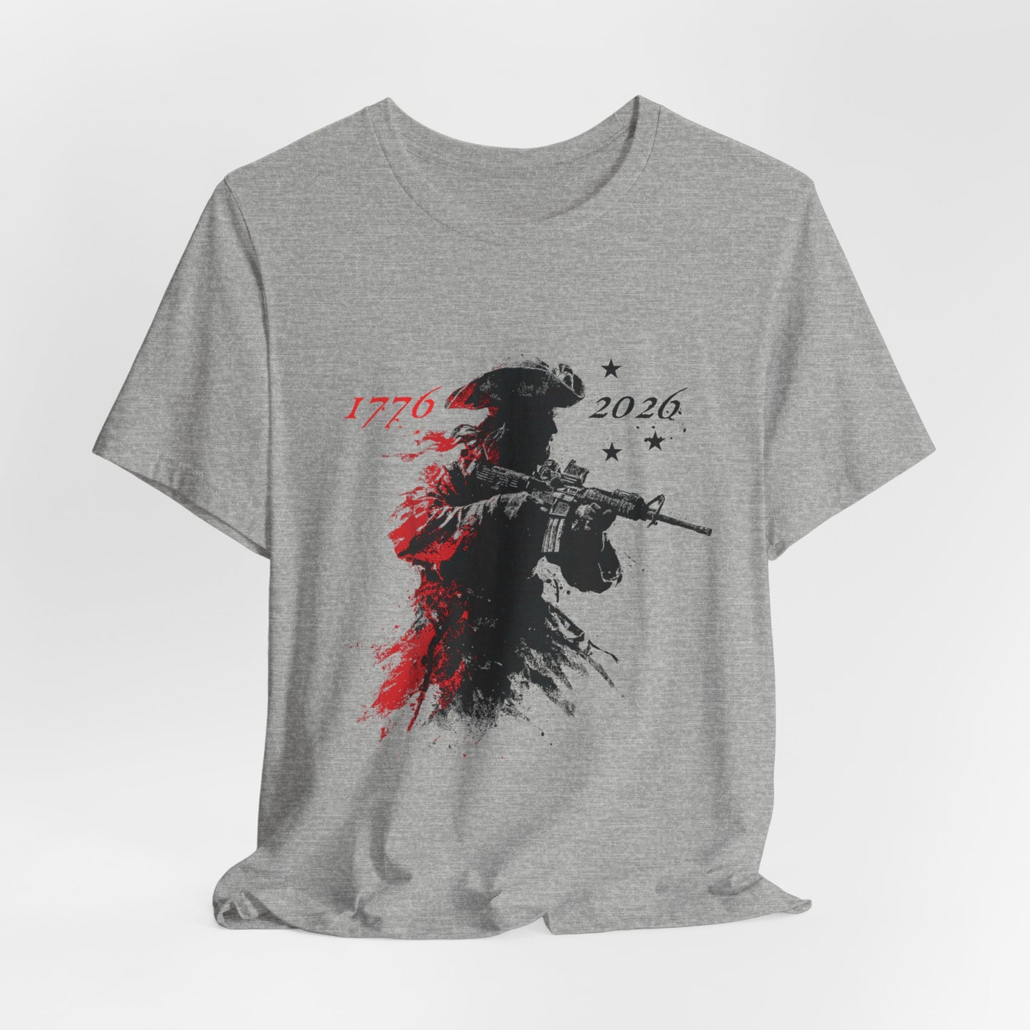 Paul Revere Patriotic Graphic Tee | American Flag Back Print T-Shirt
