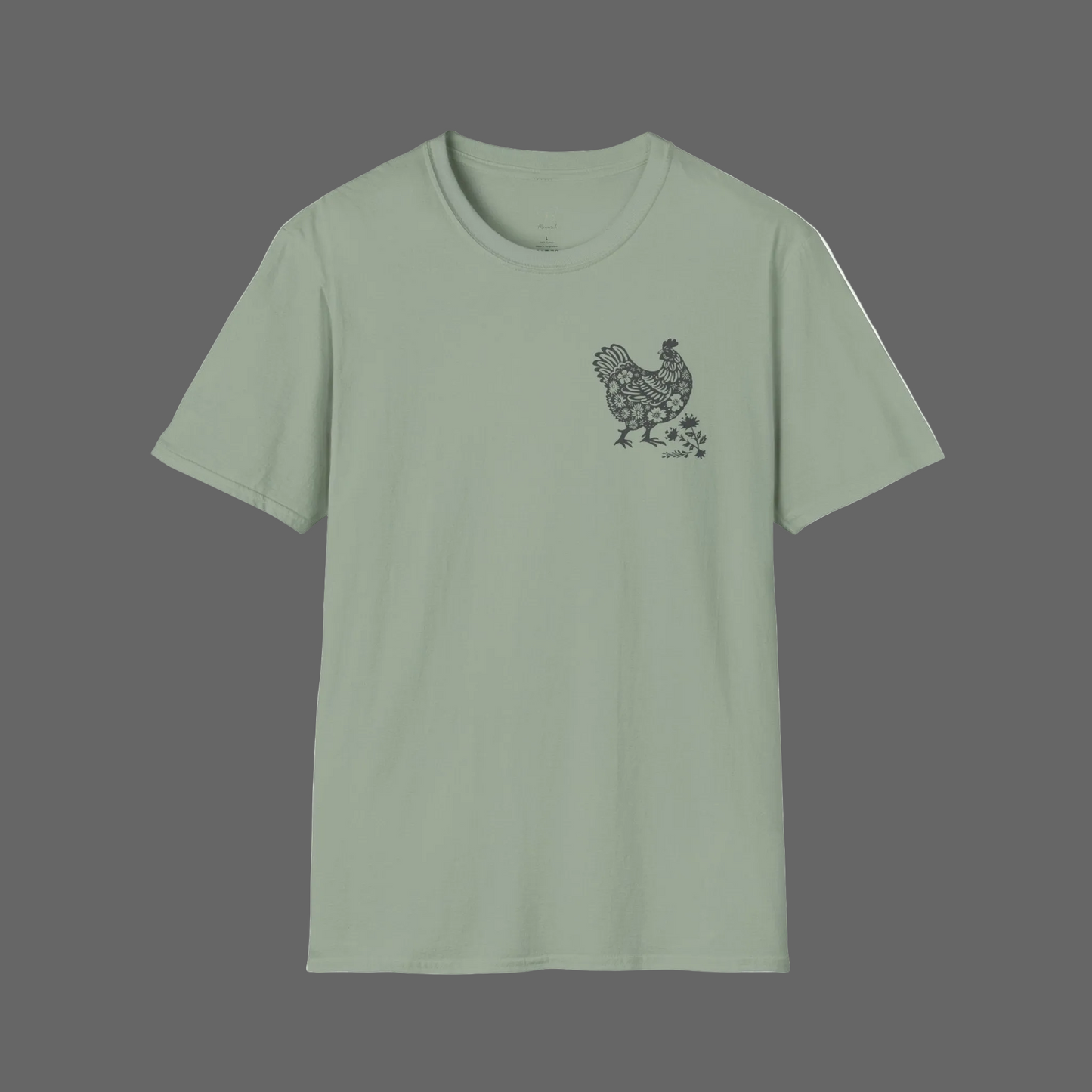 Floral Hen T-Shirt — Vintage Chicken Graphic Tee