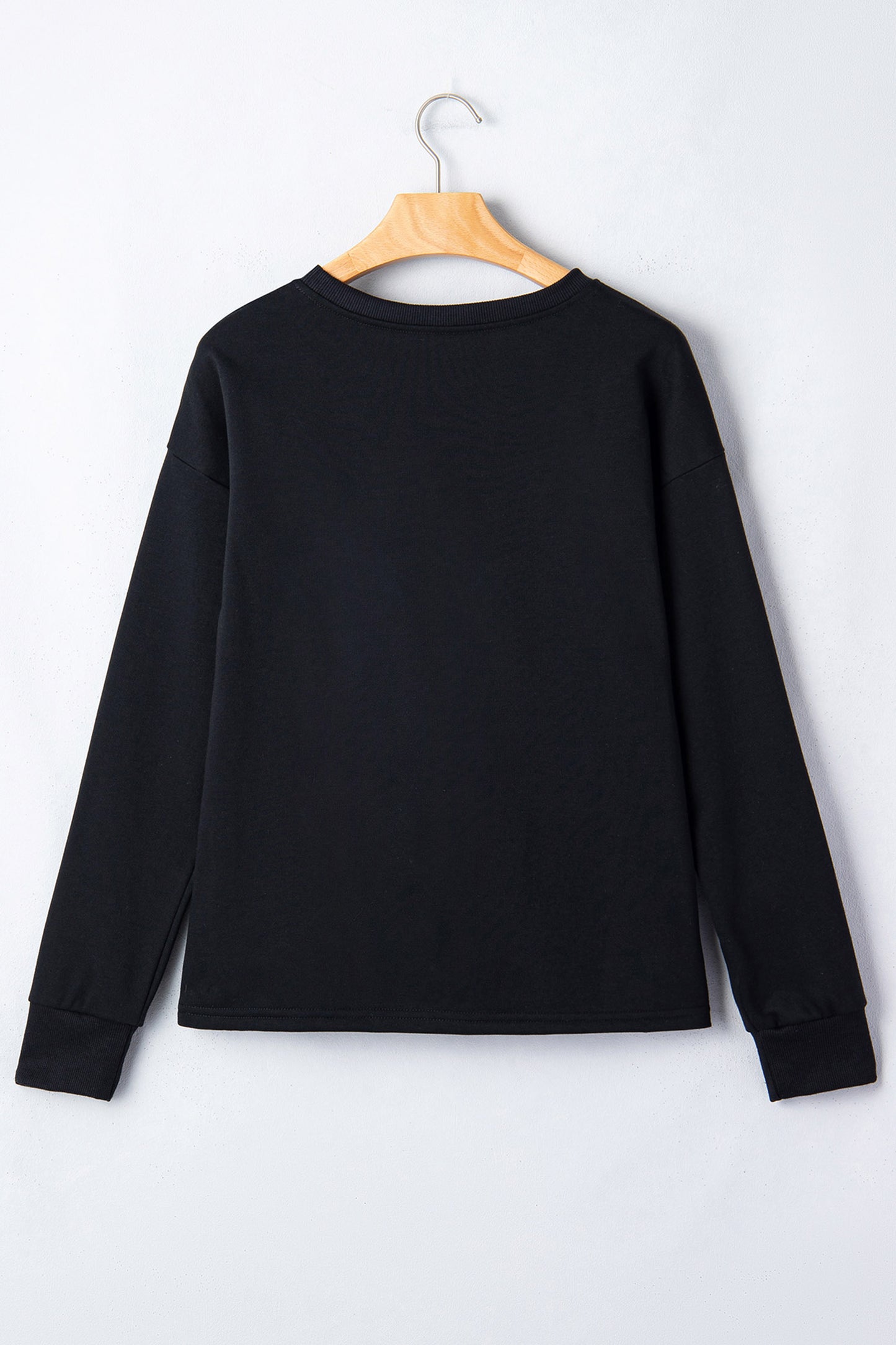 Black Rhinestone Pumpkin Graphic Long Sleeve T-Shirt