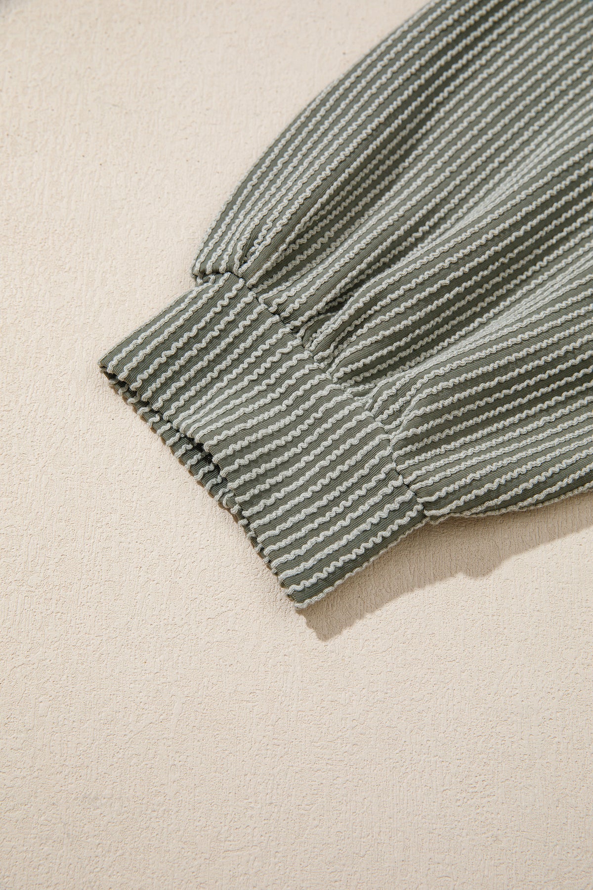 Four Leaf Clover Ribbed V-Neck Pullover & Pant Set Plus Size