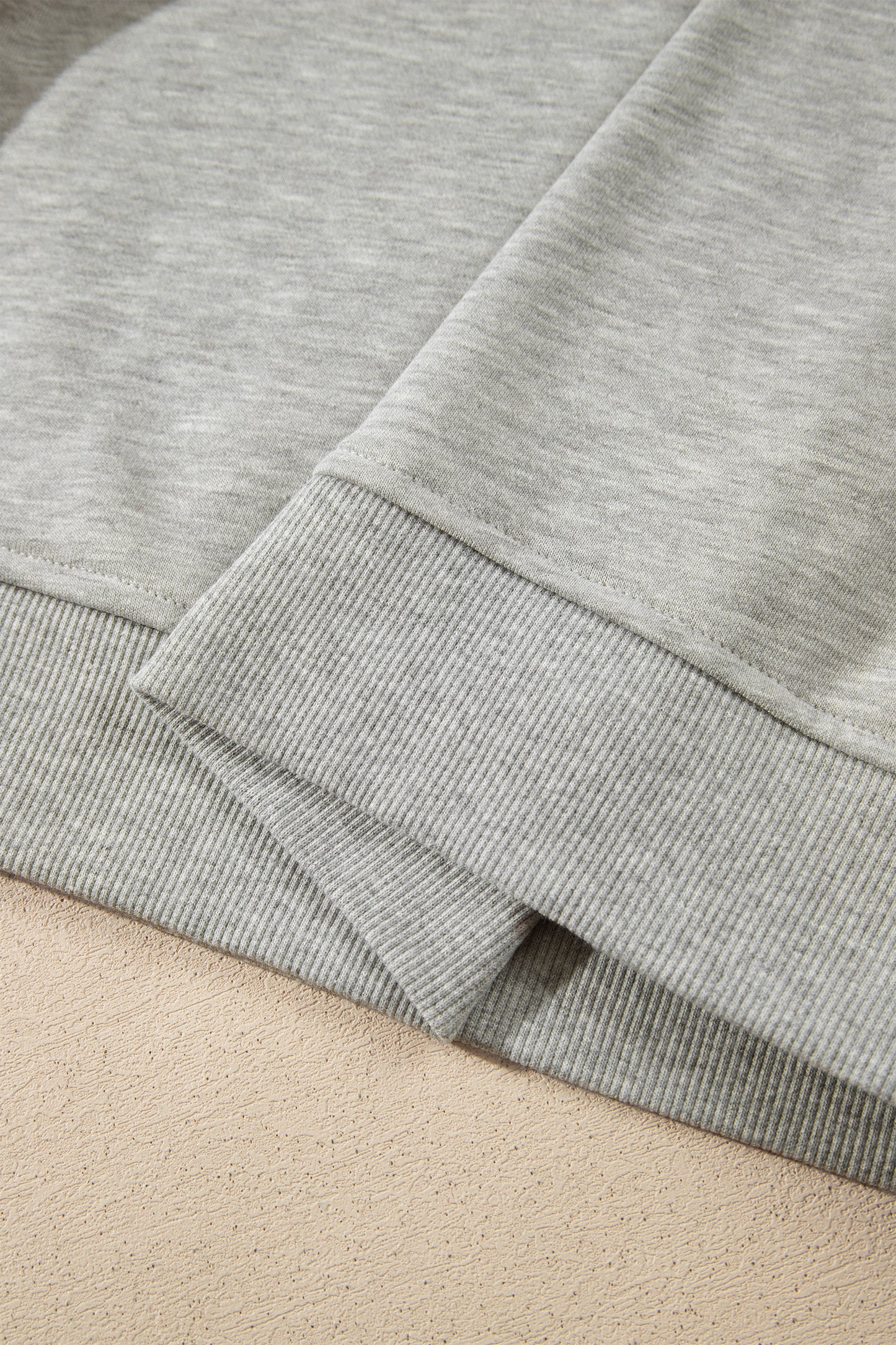 Sleet Denim Collar Patchwork Long Sleeve Pullover Top