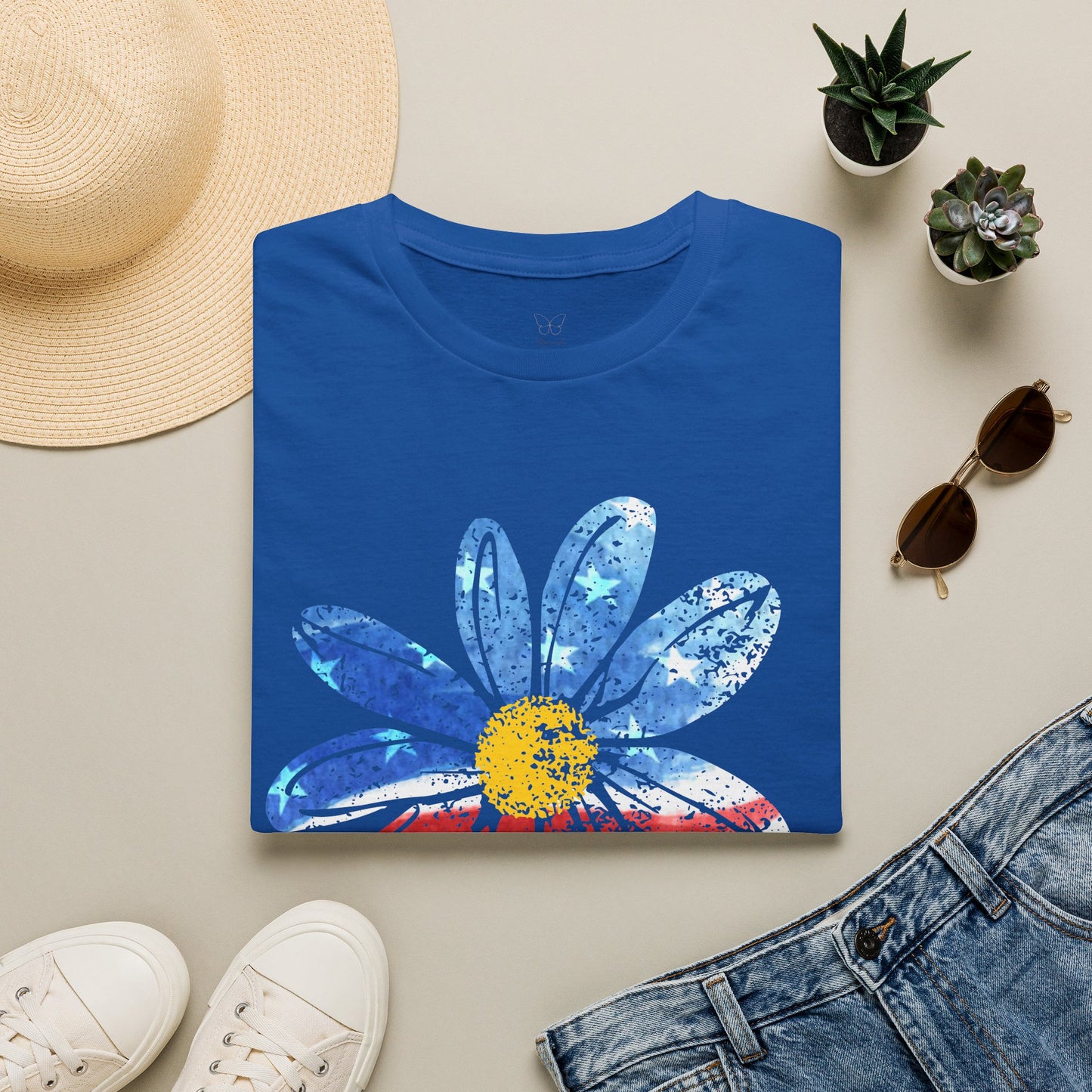 American Flag Daisy T-Shirt