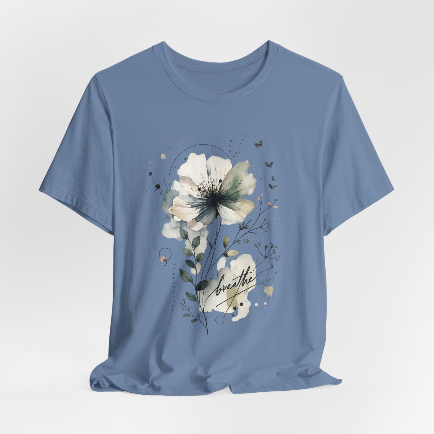 "Breathe" Watercolor Floral Tee |