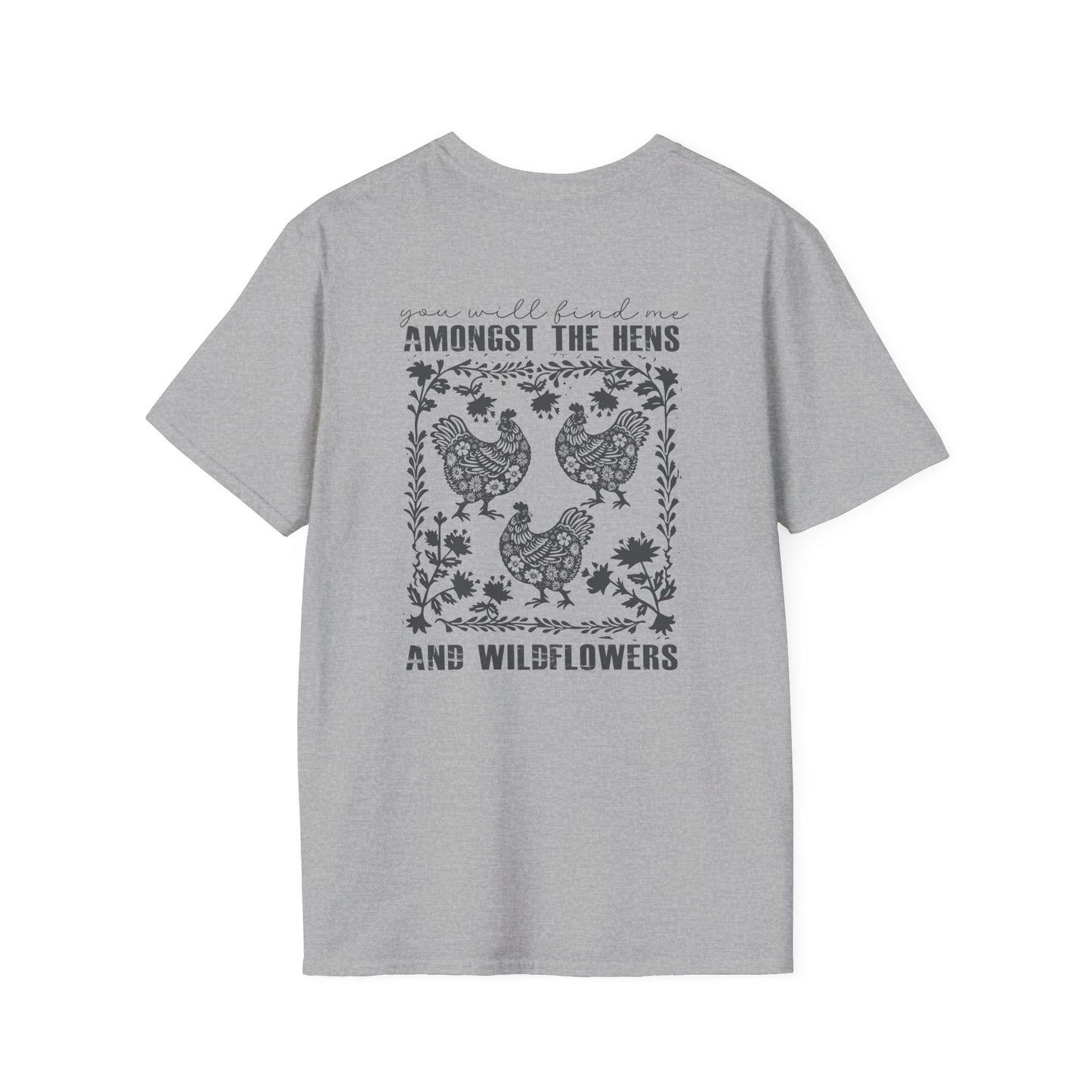 Floral Hen T-Shirt — Vintage Chicken Graphic Tee