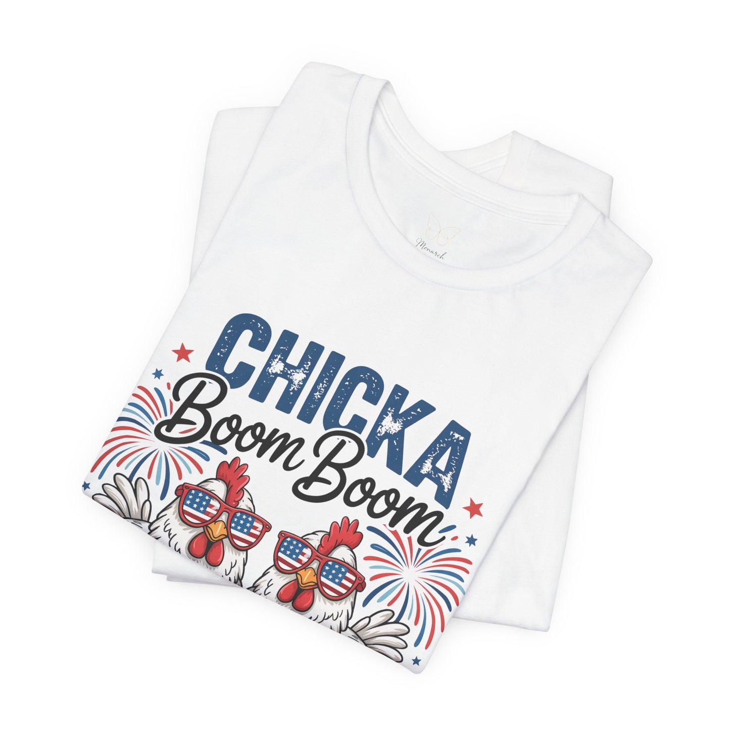 Chicka Boom Boom Chicken T-Shirt — Patriotic Funny Farm Tee