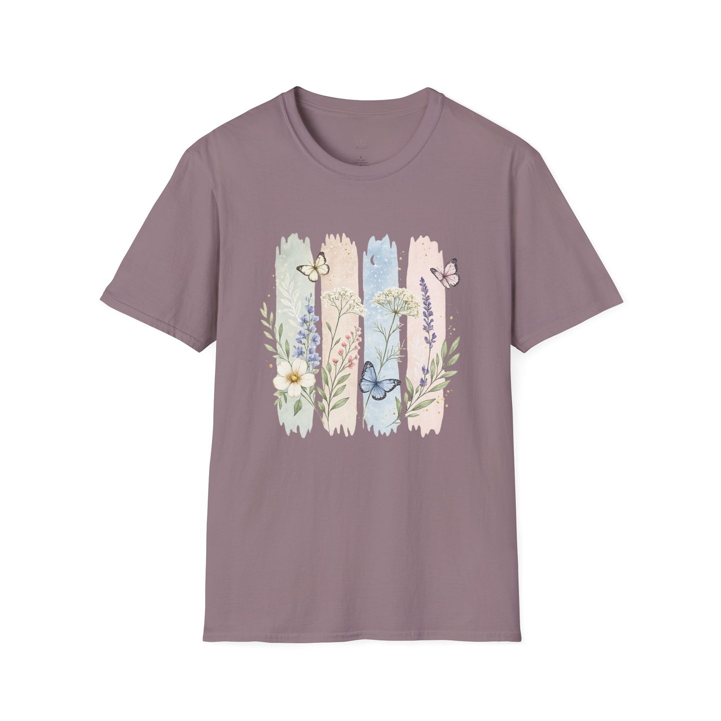 Floral Watercolor Butterfly T-Shirt — Pastel Garden Tee