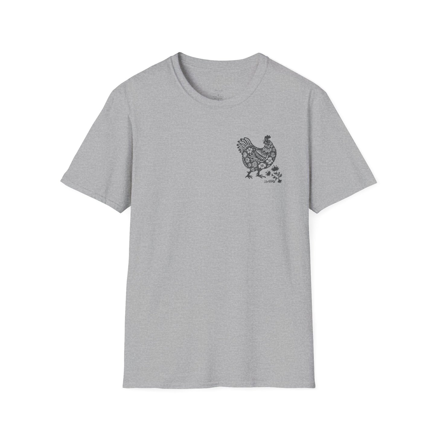 Floral Hen T-Shirt — Vintage Chicken Graphic Tee