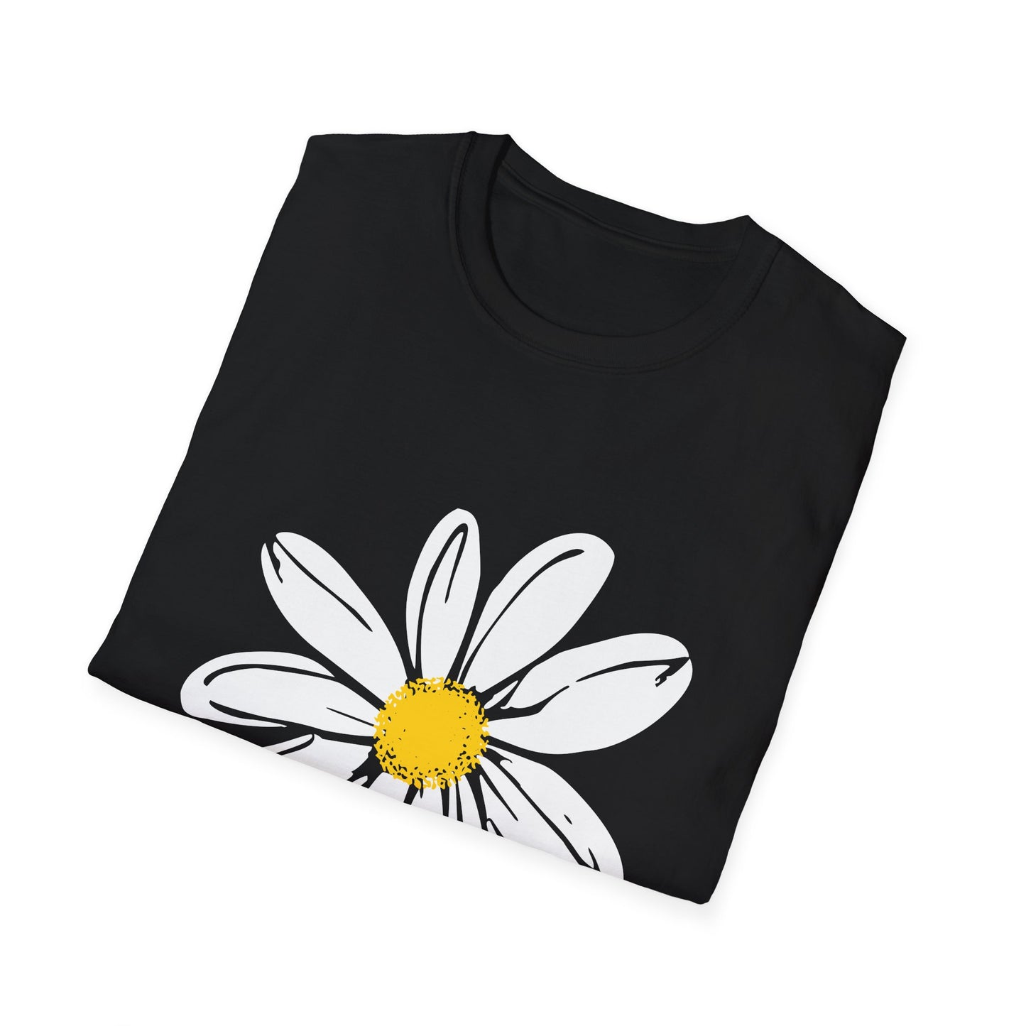 Daisy Graphic Tee — Bold Floral Crew Neck