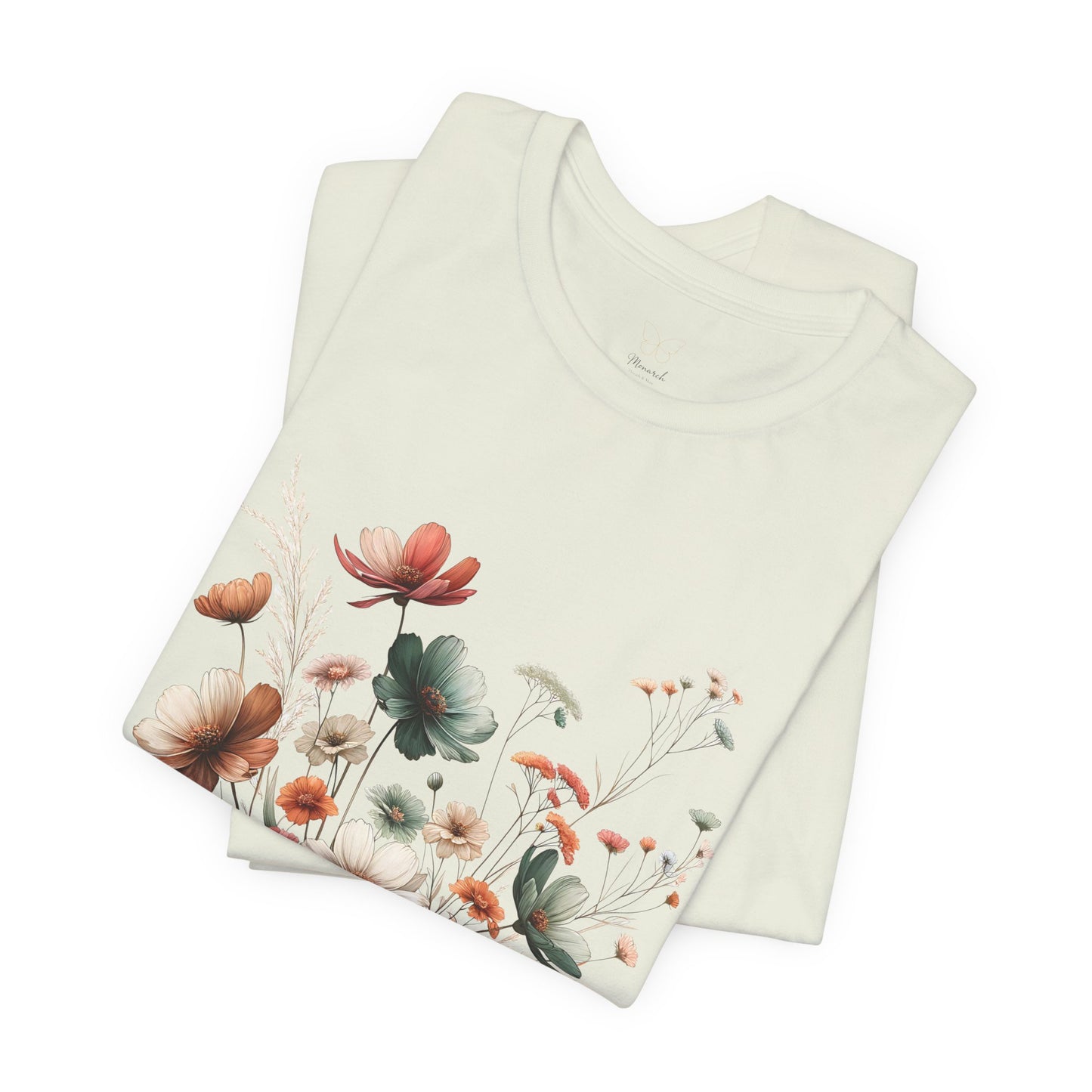 Floral Meadow Tee — Watercolor Wildflower Bouquet Women's Shirt