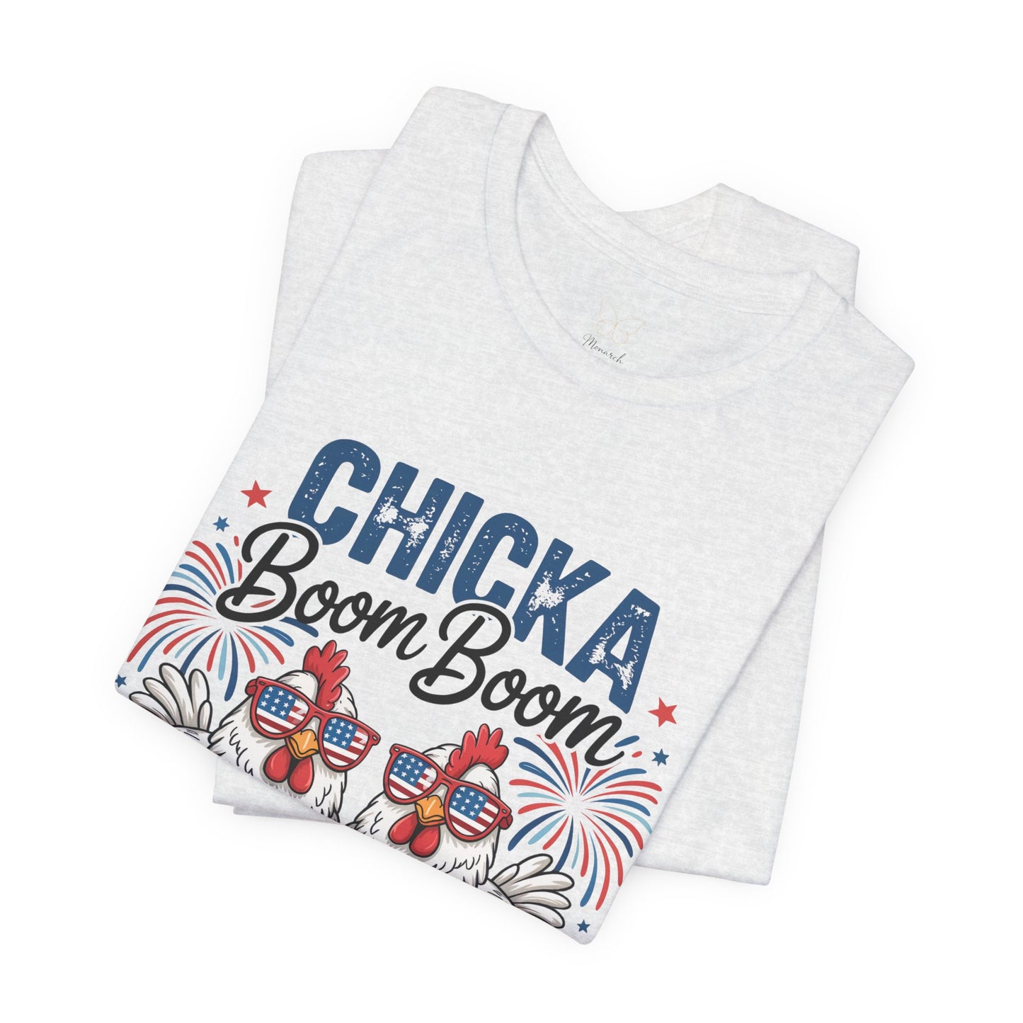 Chicka Boom Boom Chicken T-Shirt — Patriotic Funny Farm Tee