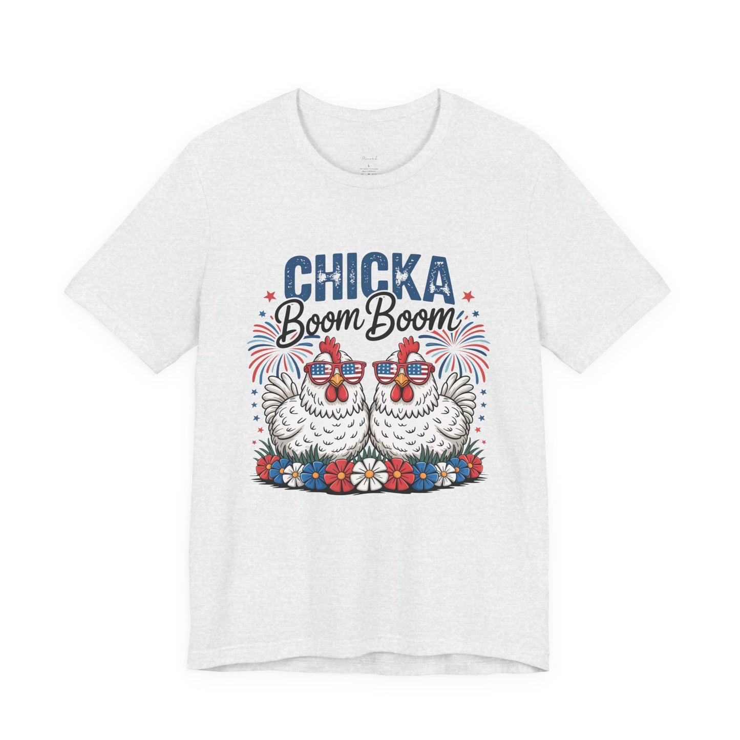 Chicka Boom Boom Chicken T-Shirt — Patriotic Funny Farm Tee