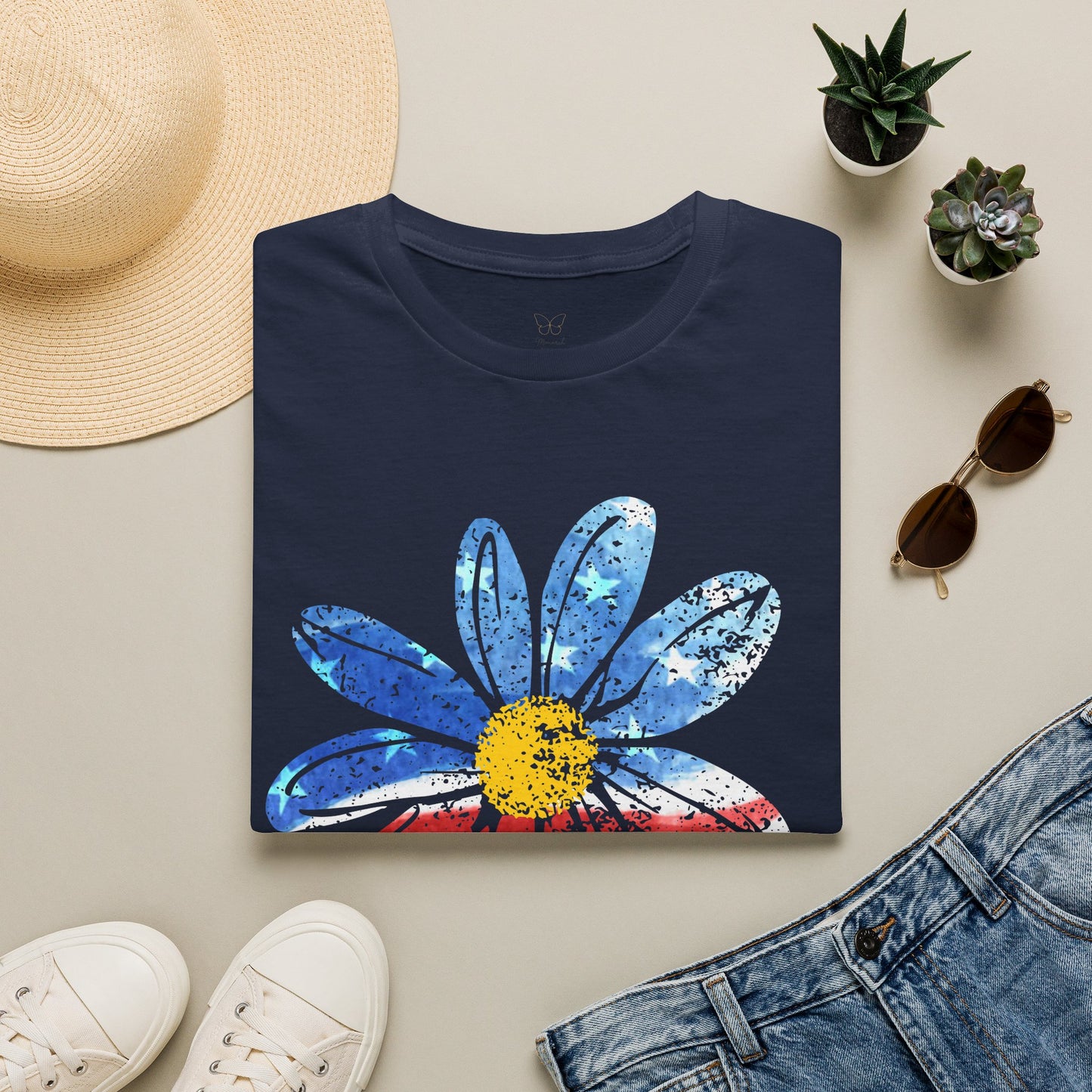 American Flag Daisy T-Shirt