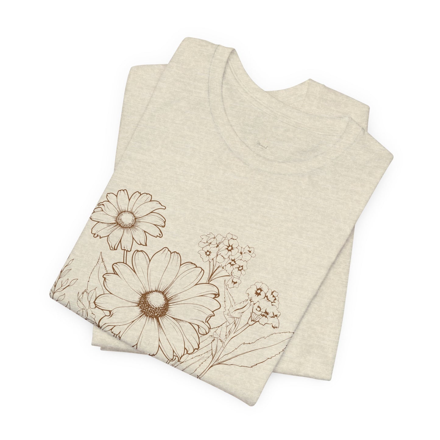 Floral Doodle Tee — Hand‑Drawn Daisy Bouquet T-Shirt