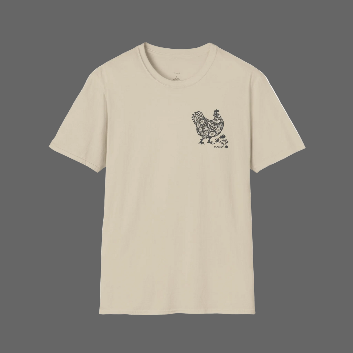 Floral Hen T-Shirt — Vintage Chicken Graphic Tee