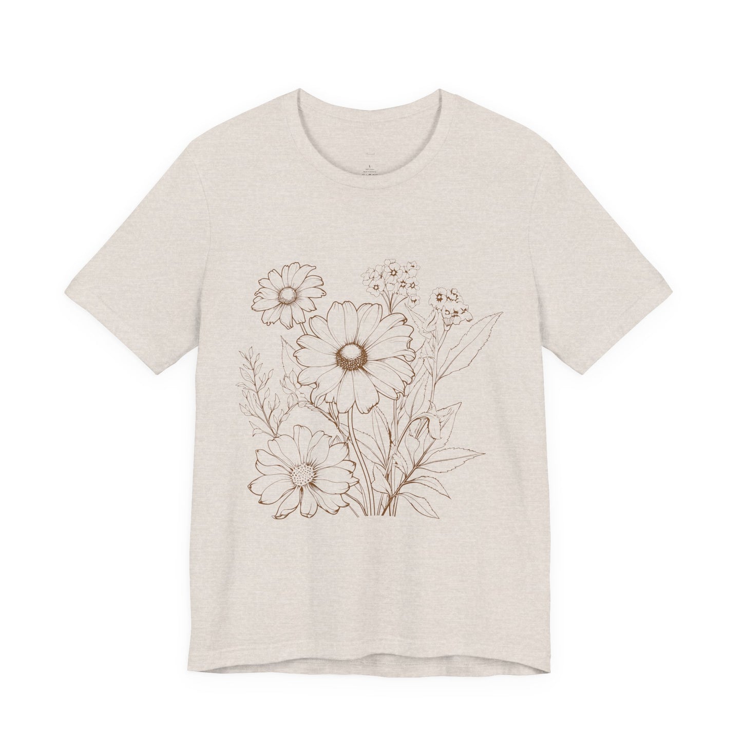 Floral Doodle Tee — Hand‑Drawn Daisy Bouquet T-Shirt