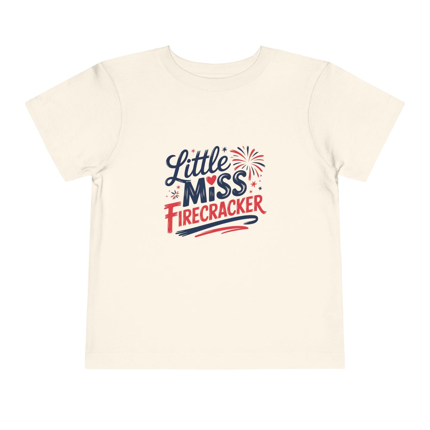 Little Miss Firecracker Toddler Tee | Patriotic 4th of July Kids Shirt