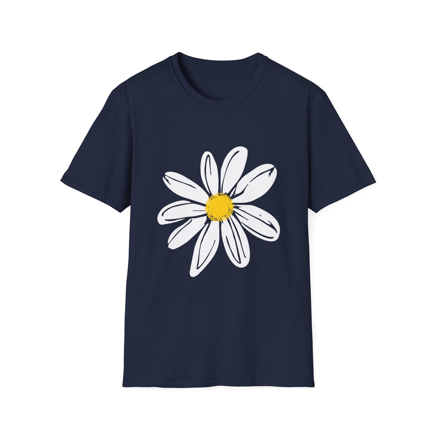 Daisy Graphic Tee — Bold Floral Crew Neck