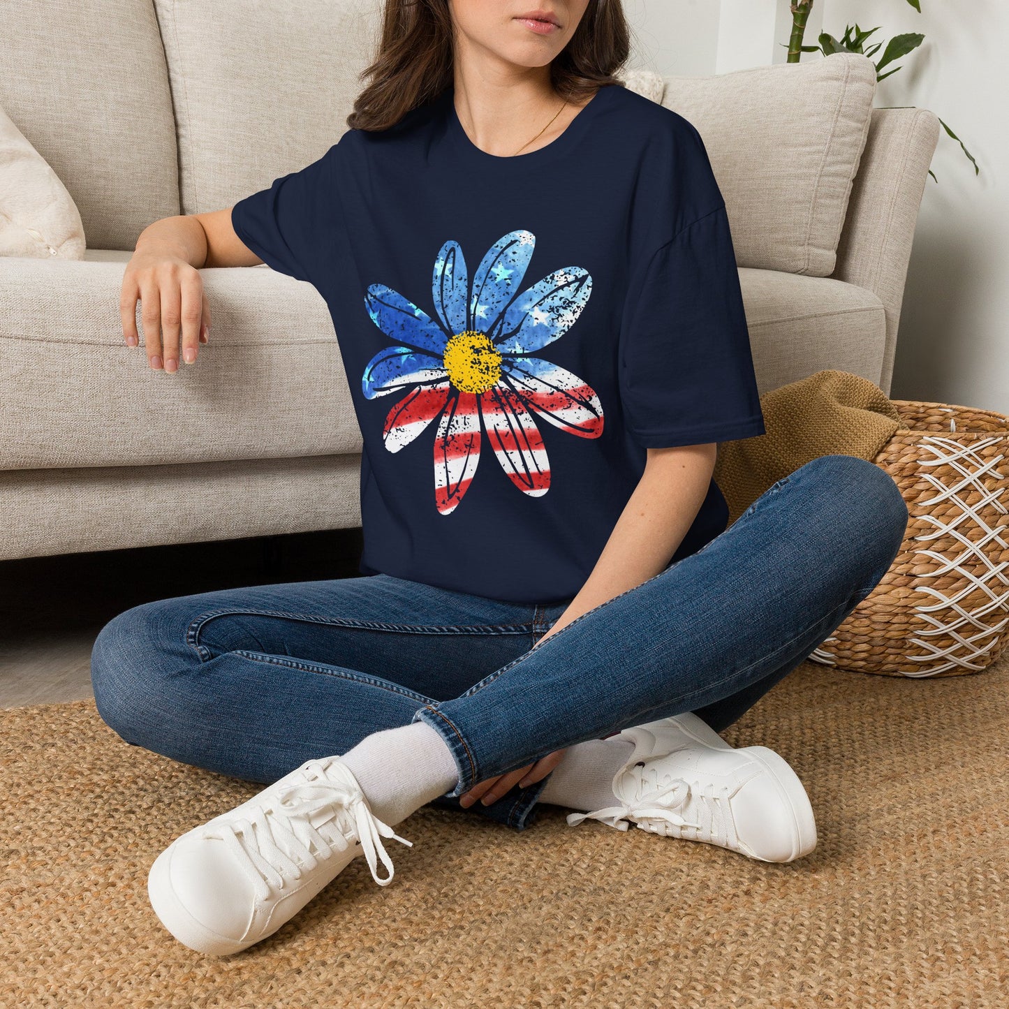 American Flag Daisy T-Shirt