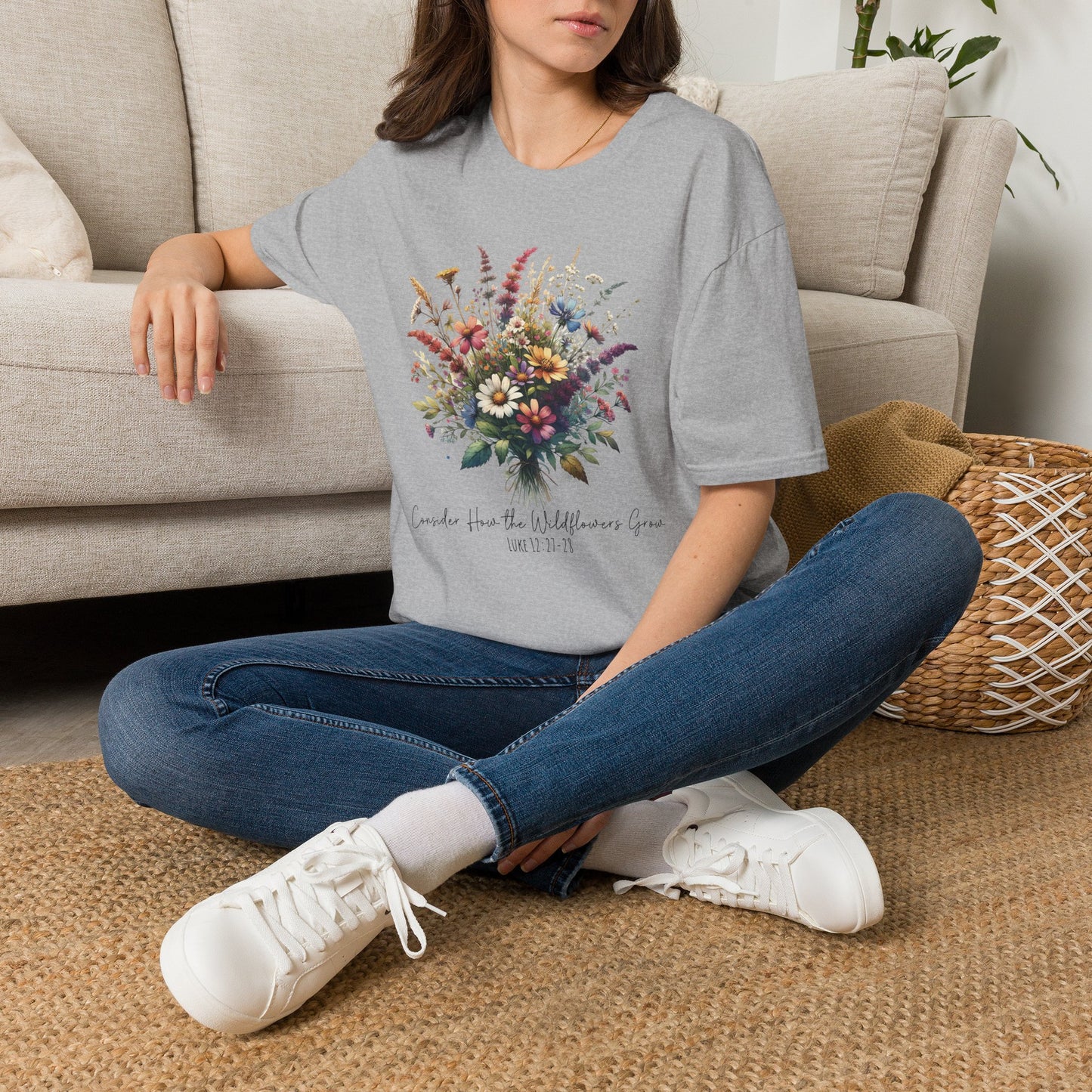 Floral Bouquet Tee — Watercolor Wildflower Garden T-Shirt