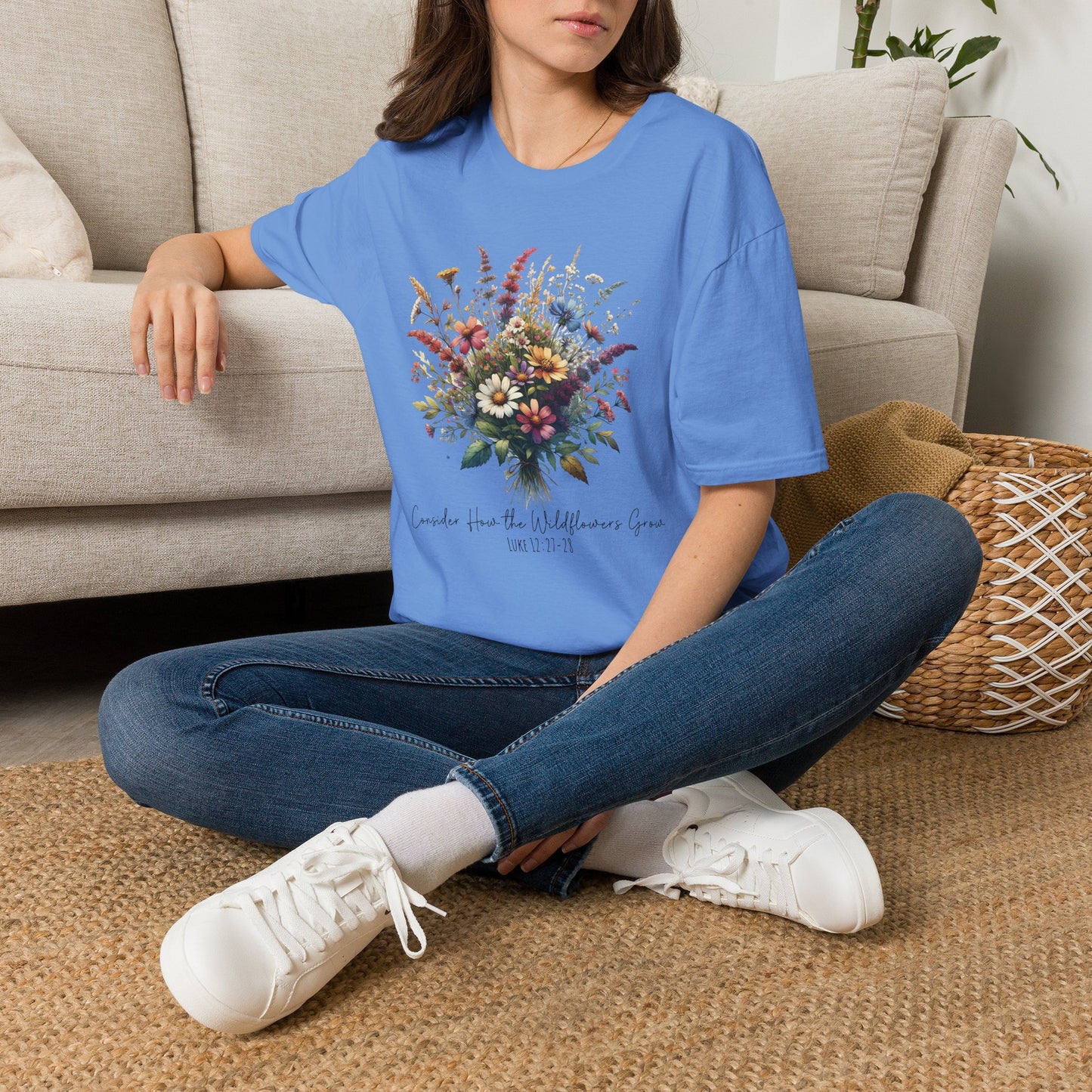 Floral Bouquet Tee — Watercolor Wildflower Garden T-Shirt