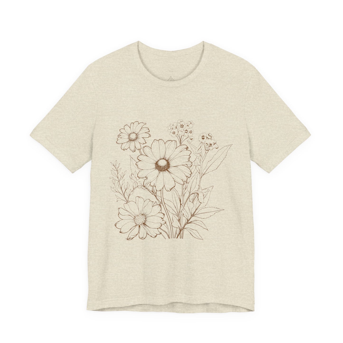 Floral Doodle Tee — Hand‑Drawn Daisy Bouquet T-Shirt