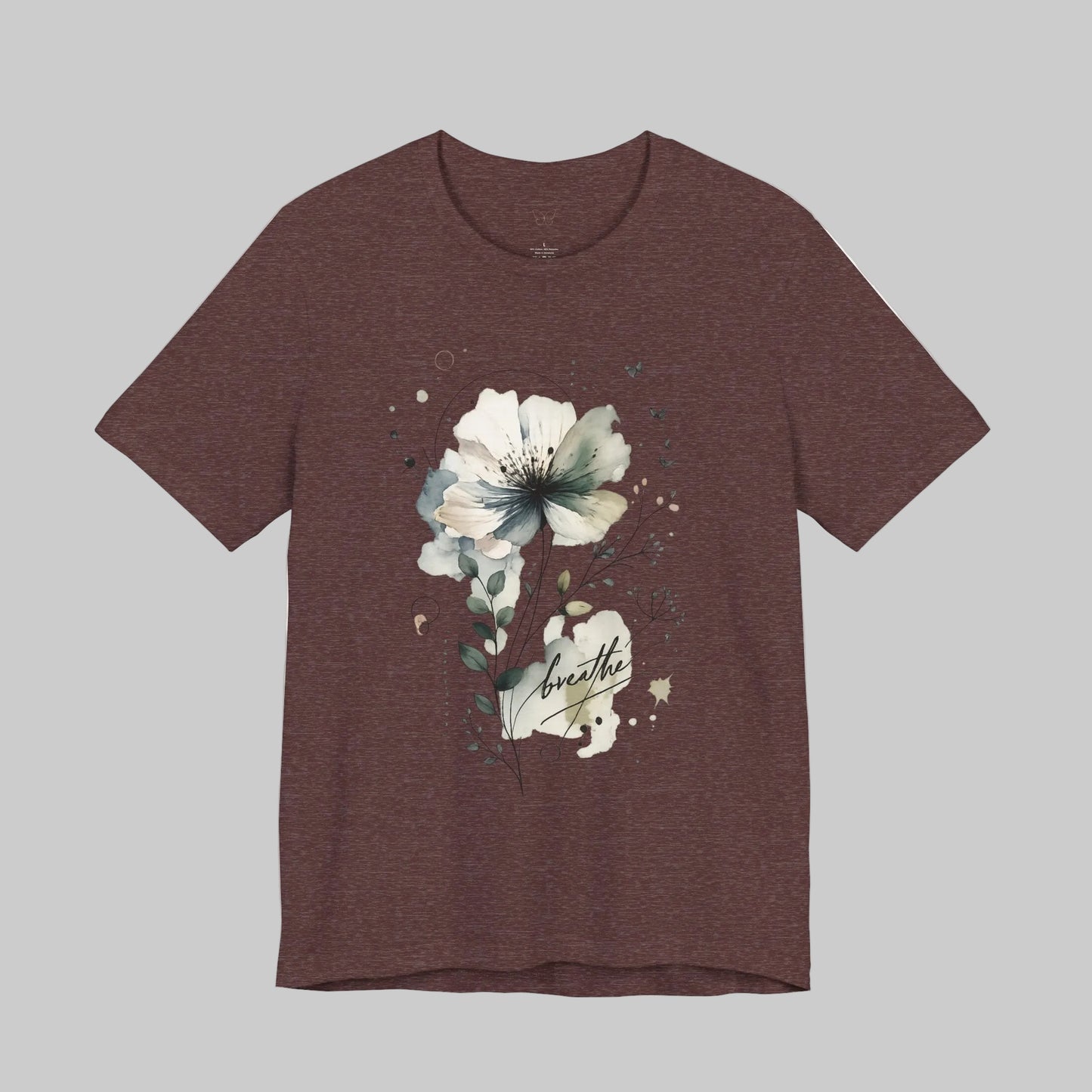 "Breathe" Watercolor Floral Tee |