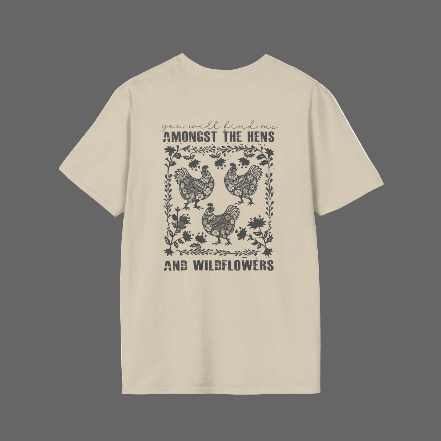 Floral Hen T-Shirt — Vintage Chicken Graphic Tee