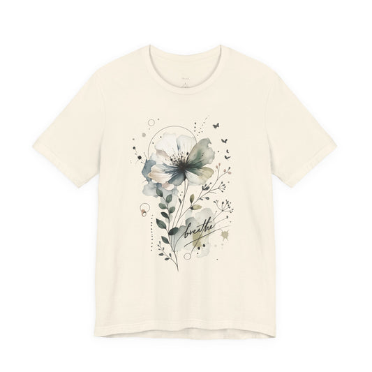 "Breathe" Watercolor Floral Tee |