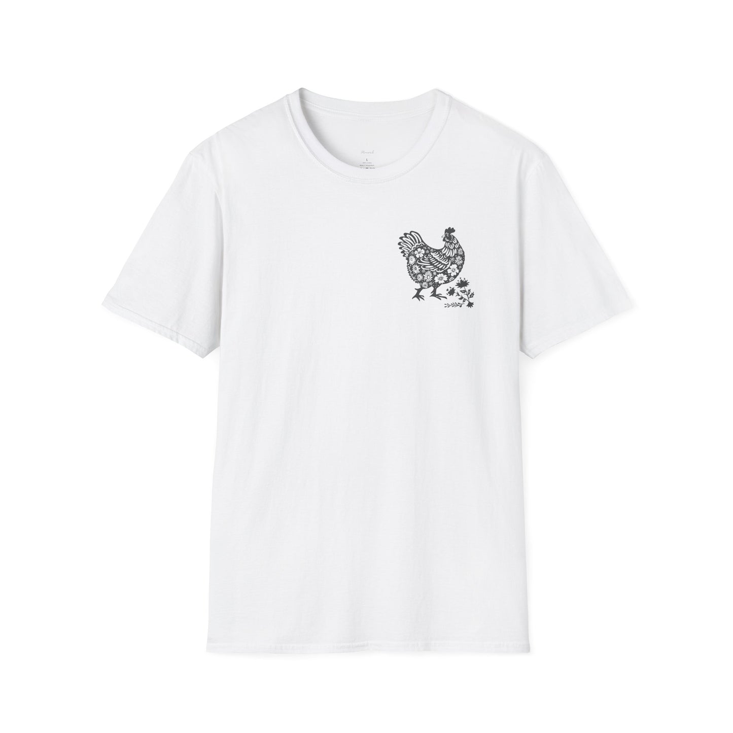 Floral Hen T-Shirt — Vintage Chicken Graphic Tee