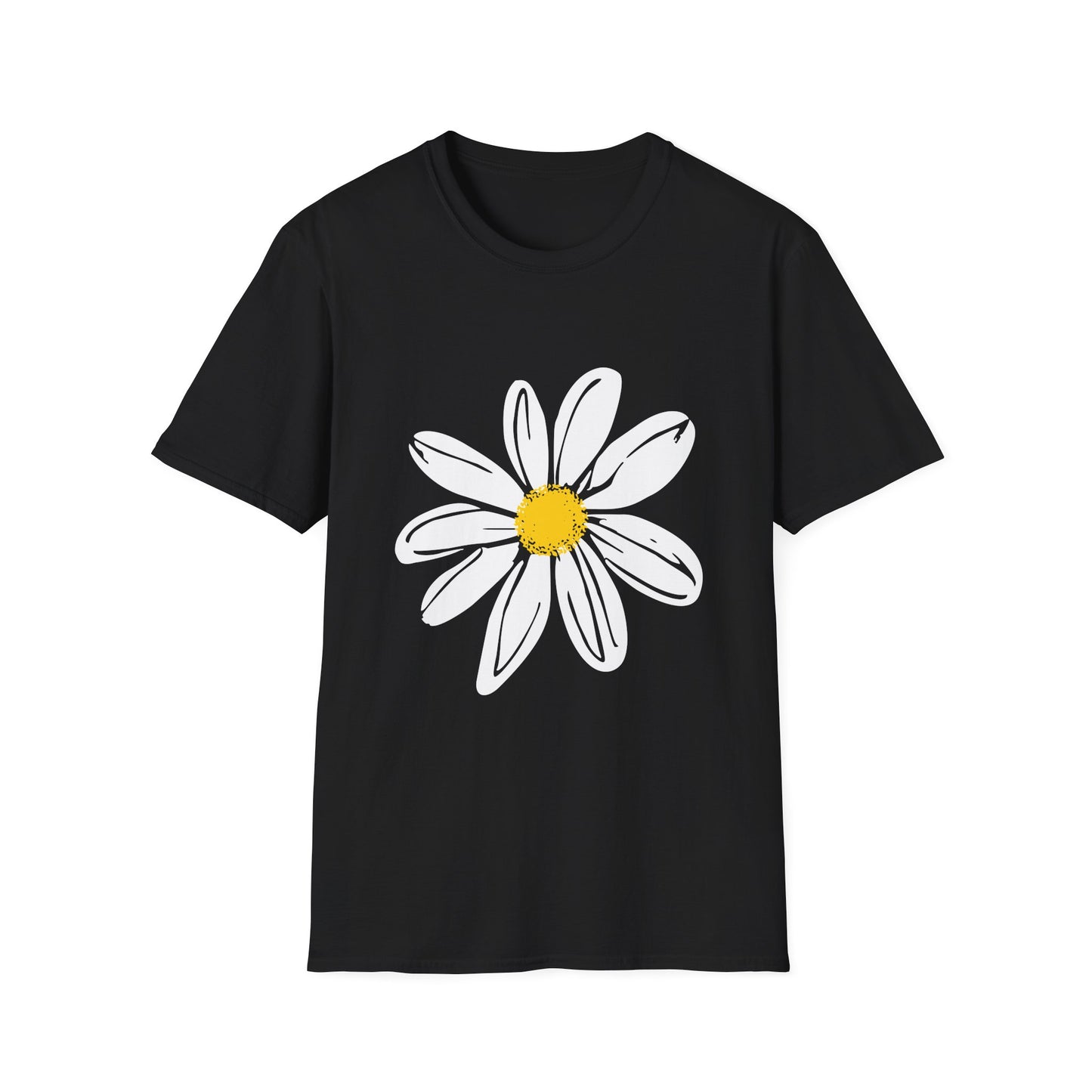 Daisy Graphic Tee — Bold Floral Crew Neck