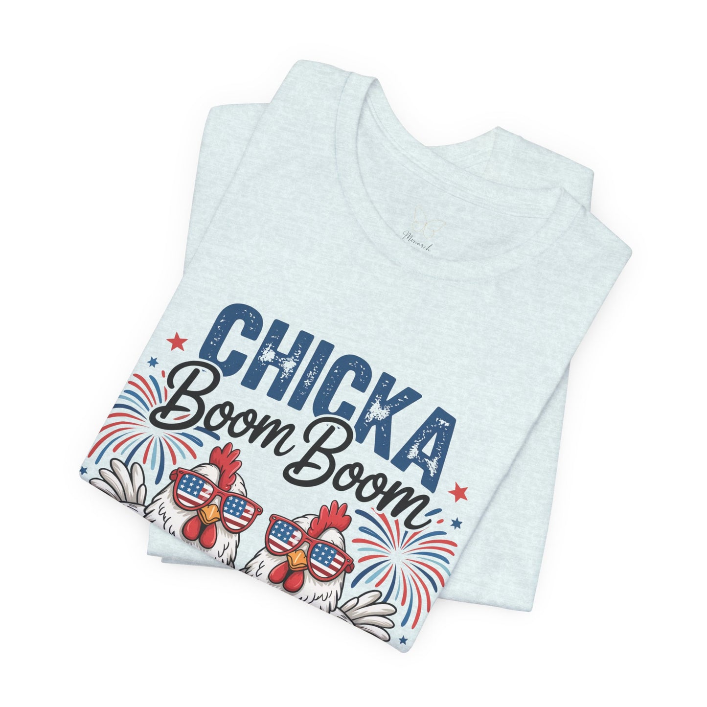 Chicka Boom Boom Chicken T-Shirt — Patriotic Funny Farm Tee