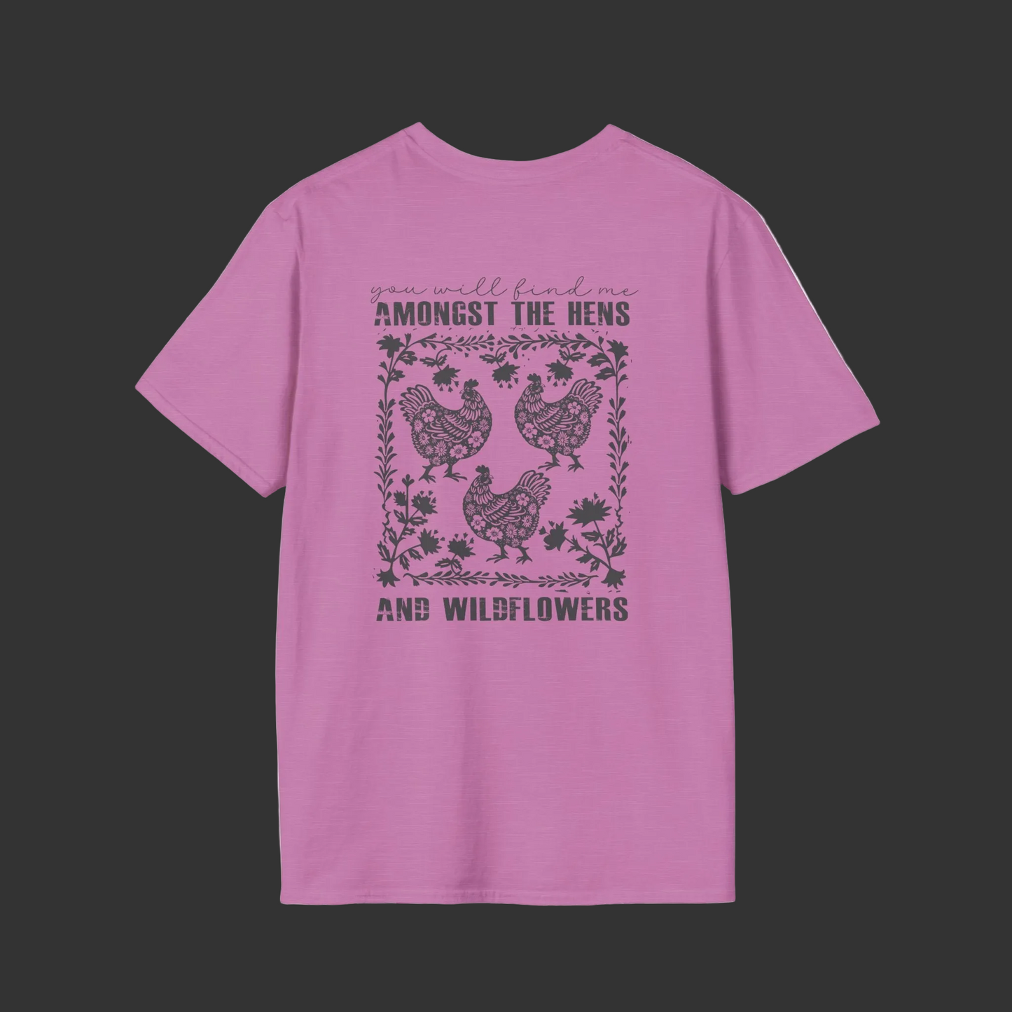 Floral Hen T-Shirt — Vintage Chicken Graphic Tee