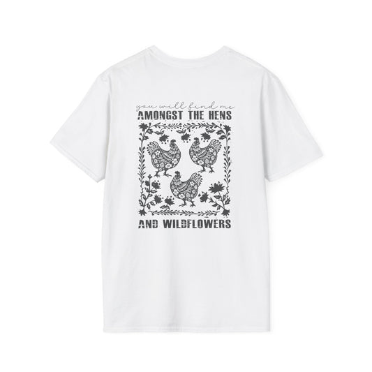 Floral Hen T-Shirt — Vintage Chicken Graphic Tee