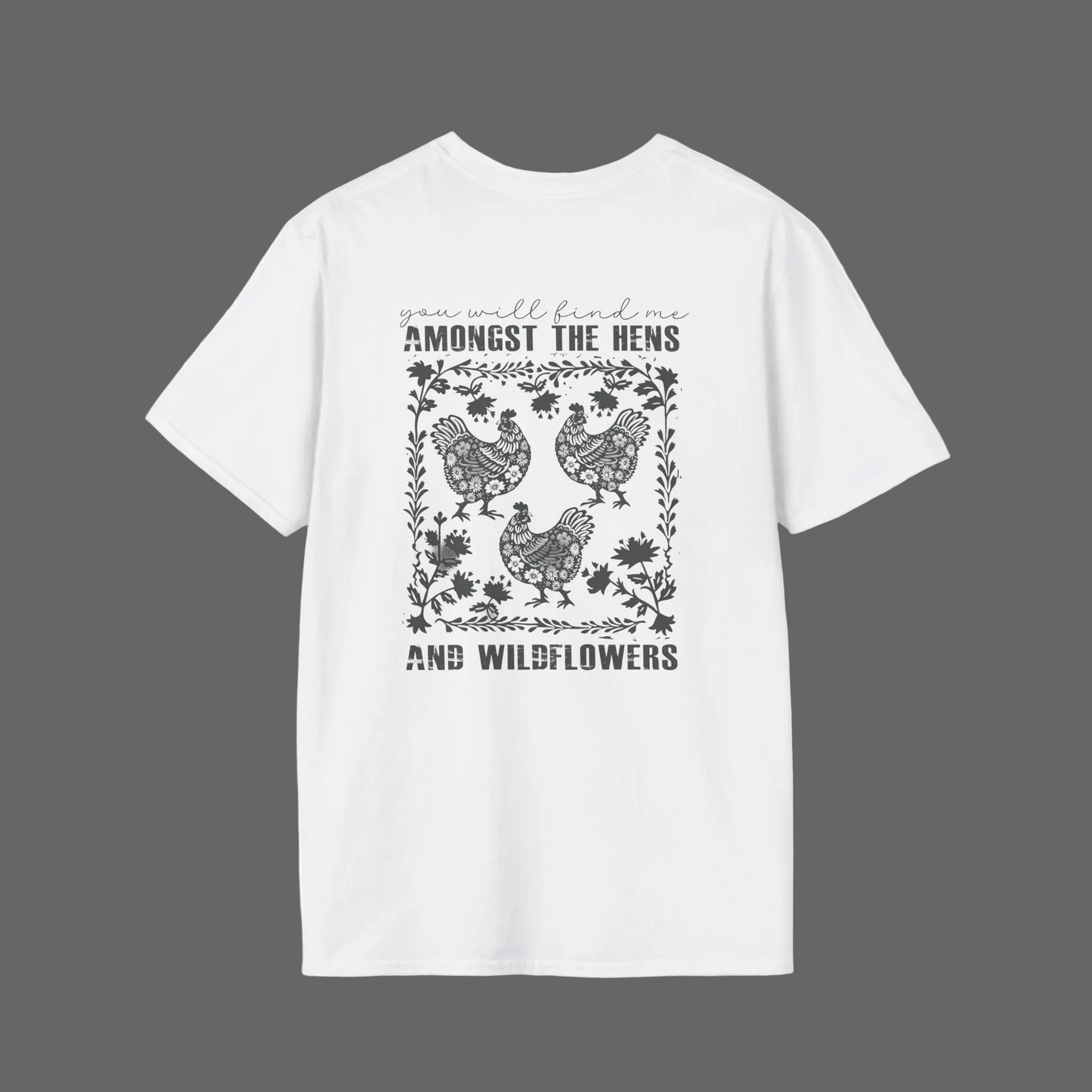 Floral Hen T-Shirt — Vintage Chicken Graphic Tee