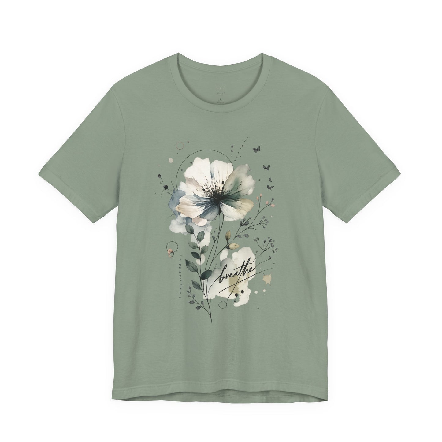 "Breathe" Watercolor Floral Tee |