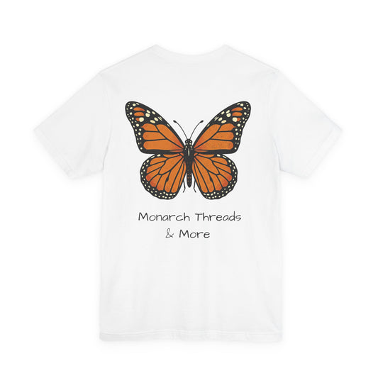 Subtle from the front. Stunning from behind. This Monarch Butterfly Tee