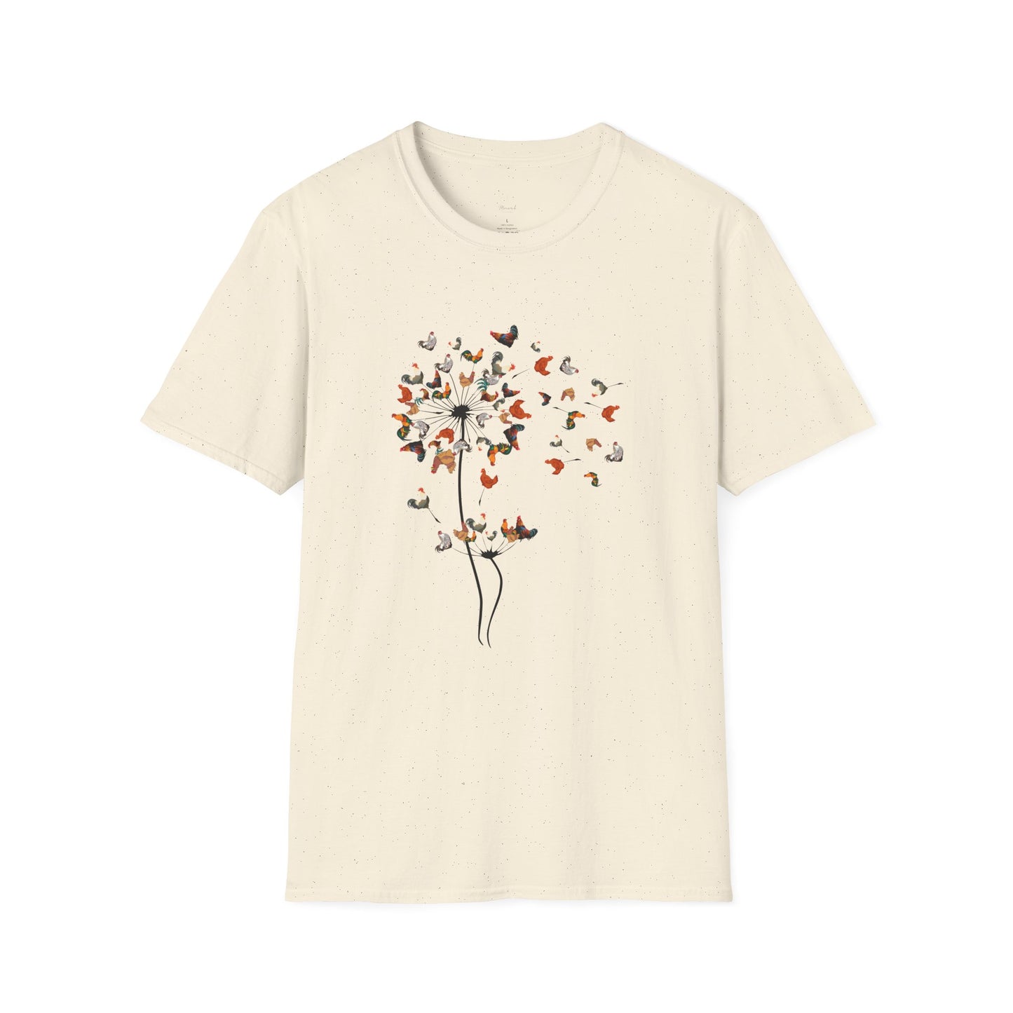 Chicken Dandelion T‑Shirt — Whimsical Floral Tee for Nature Lovers