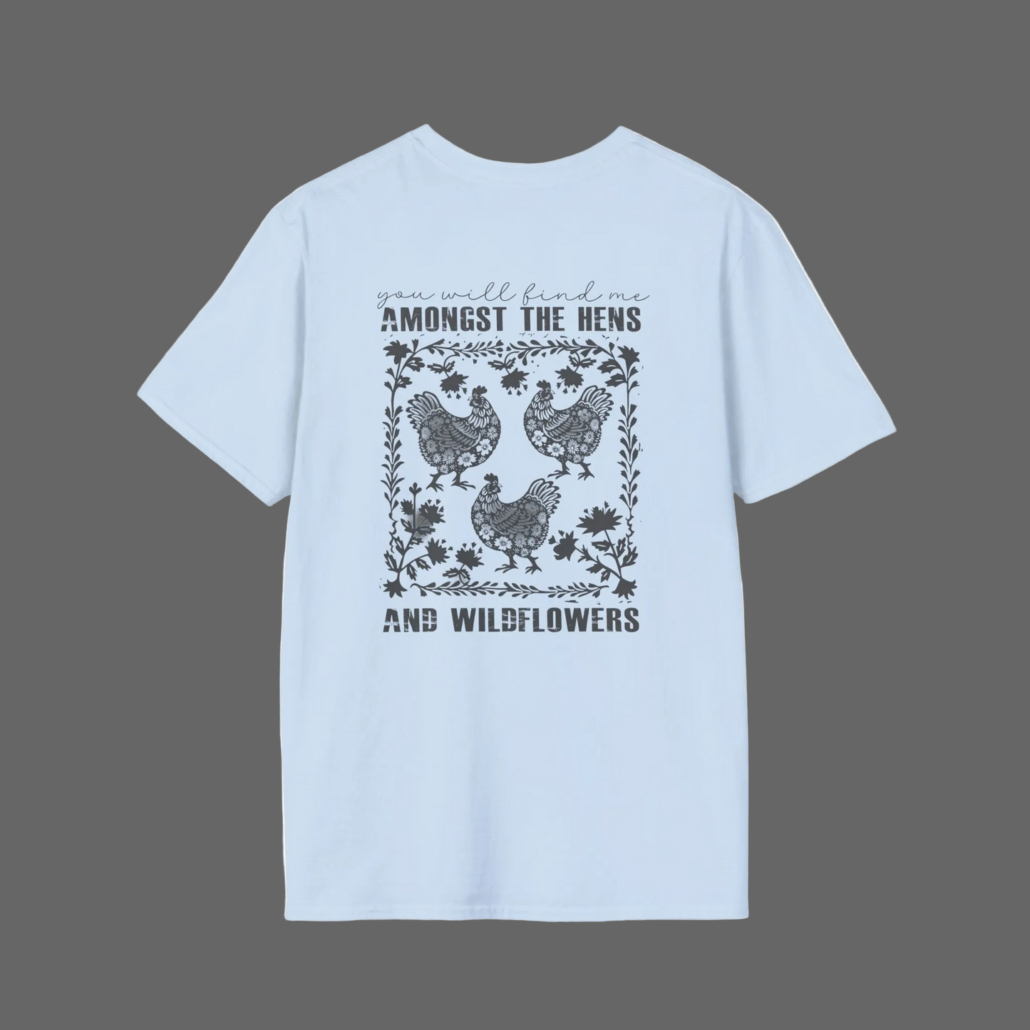 Floral Hen T-Shirt — Vintage Chicken Graphic Tee