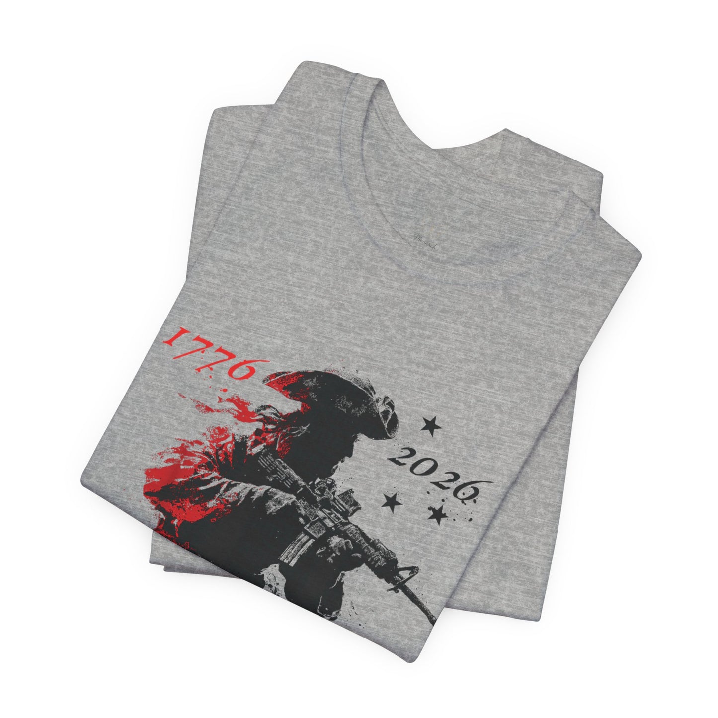 Paul Revere Patriotic Graphic Tee | American Flag Back Print T-Shirt