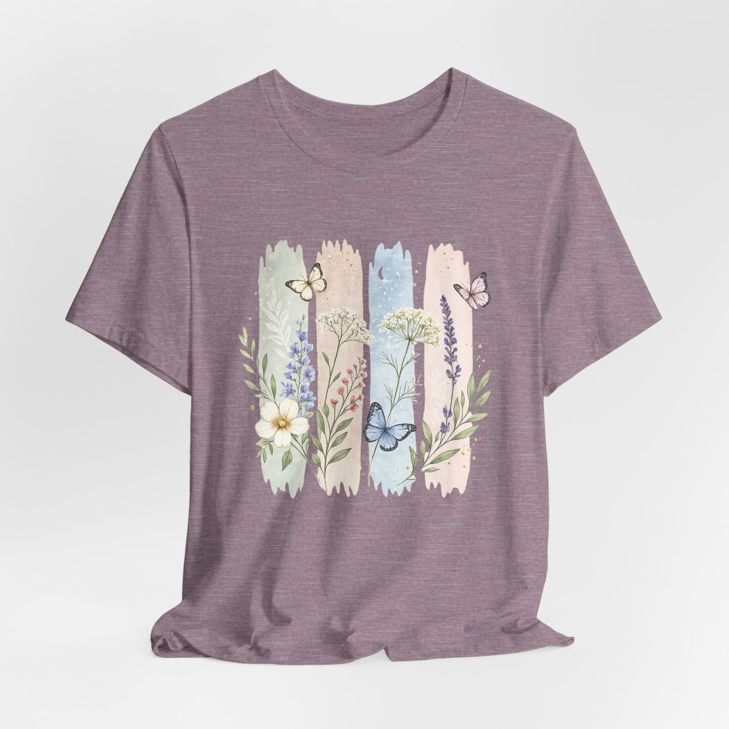 Floral Watercolor Butterfly T-Shirt — Pastel Garden Tee