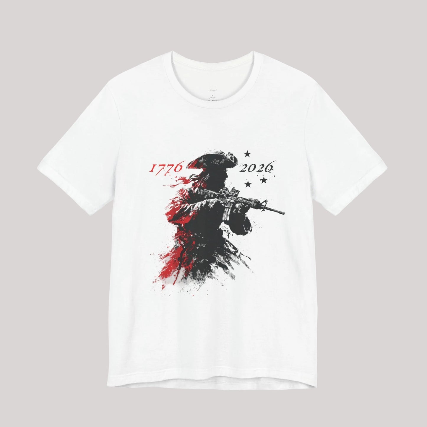 Paul Revere Patriotic Graphic Tee | American Flag Back Print T-Shirt