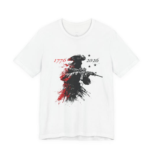 Paul Revere Patriotic Graphic Tee | American Flag Back Print T-Shirt