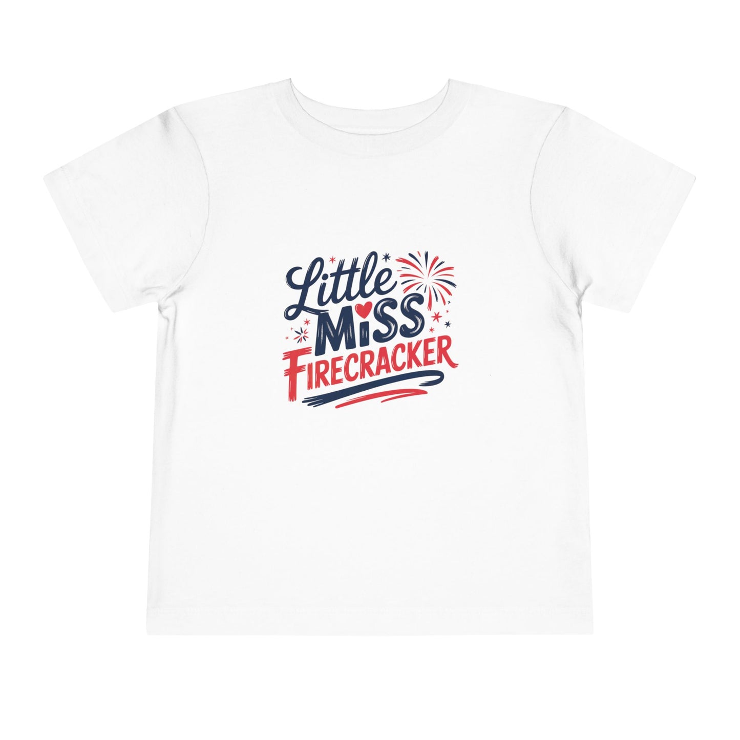 Little Miss Firecracker Toddler Tee | Patriotic 4th of July Kids Shirt