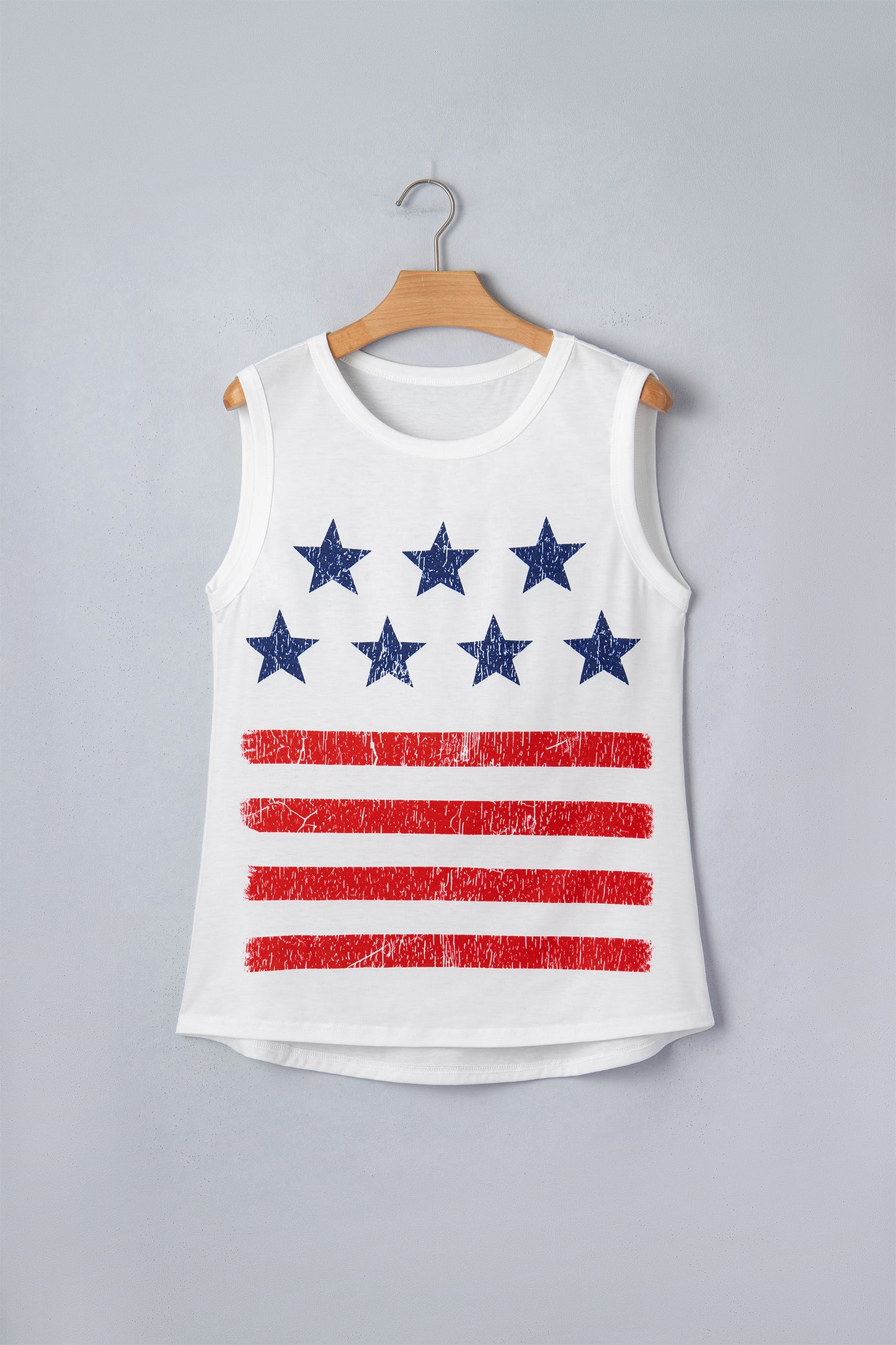 Vintage Stars & Stripes Tank Top – Patriotic Graphic Tee for Women