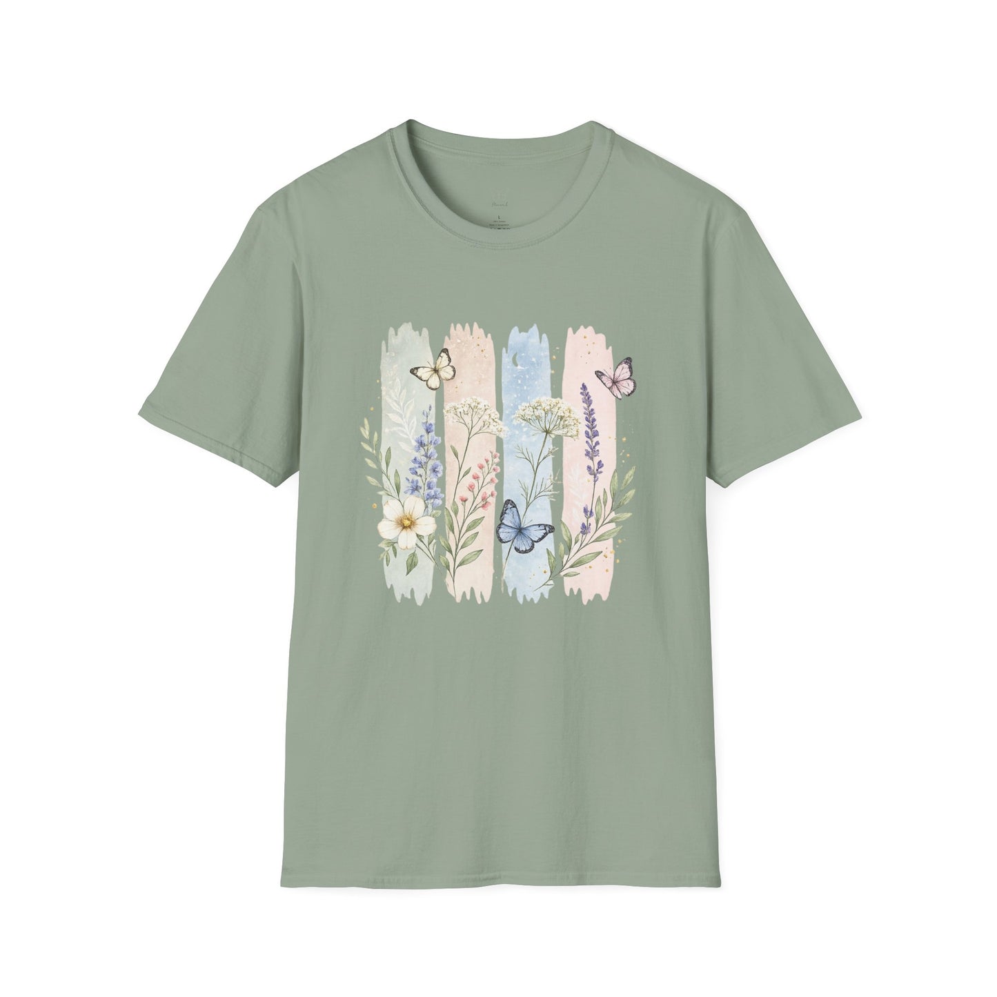 Floral Watercolor Butterfly T-Shirt — Pastel Garden Tee