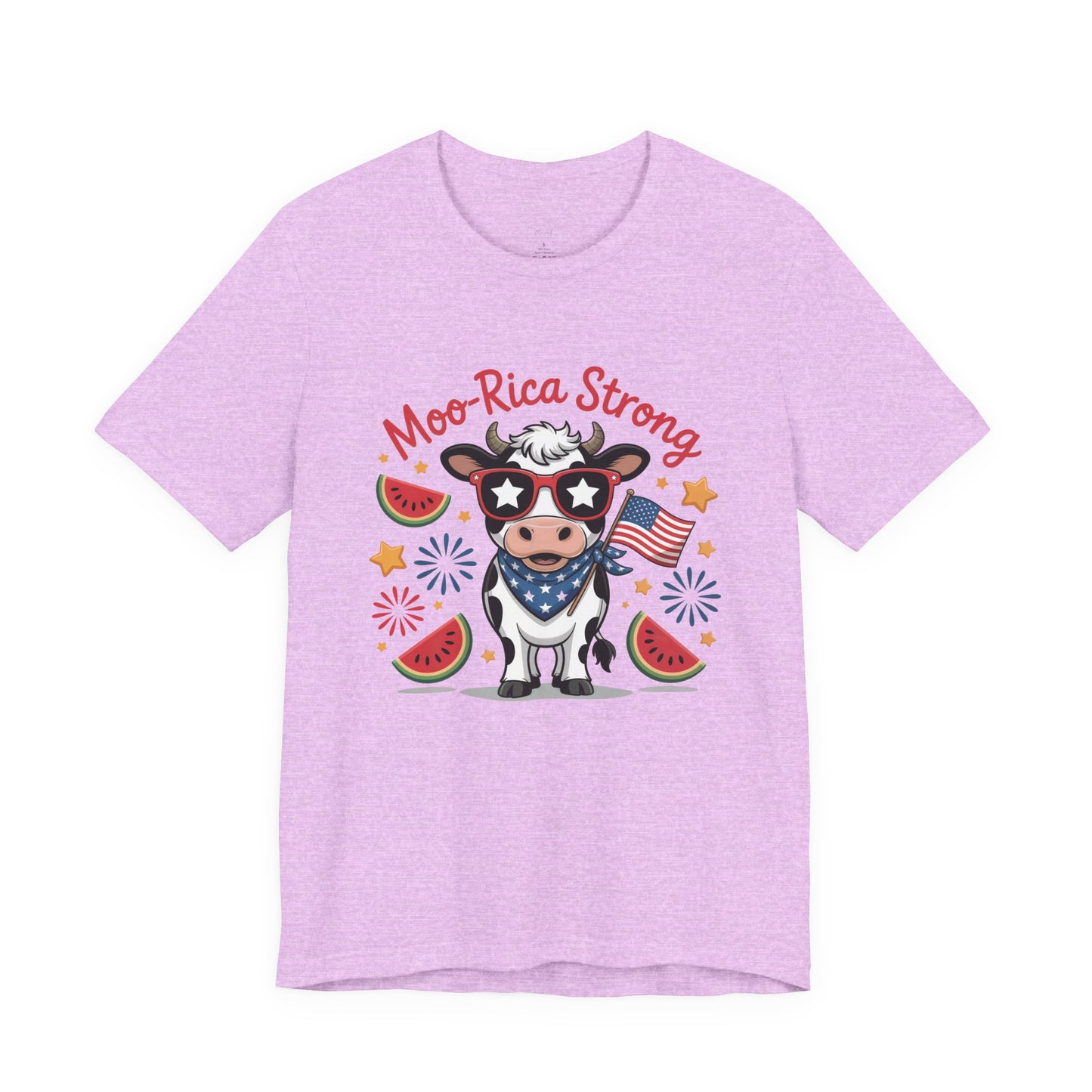 Moo-rica Patriotic Cow Graphic Tee