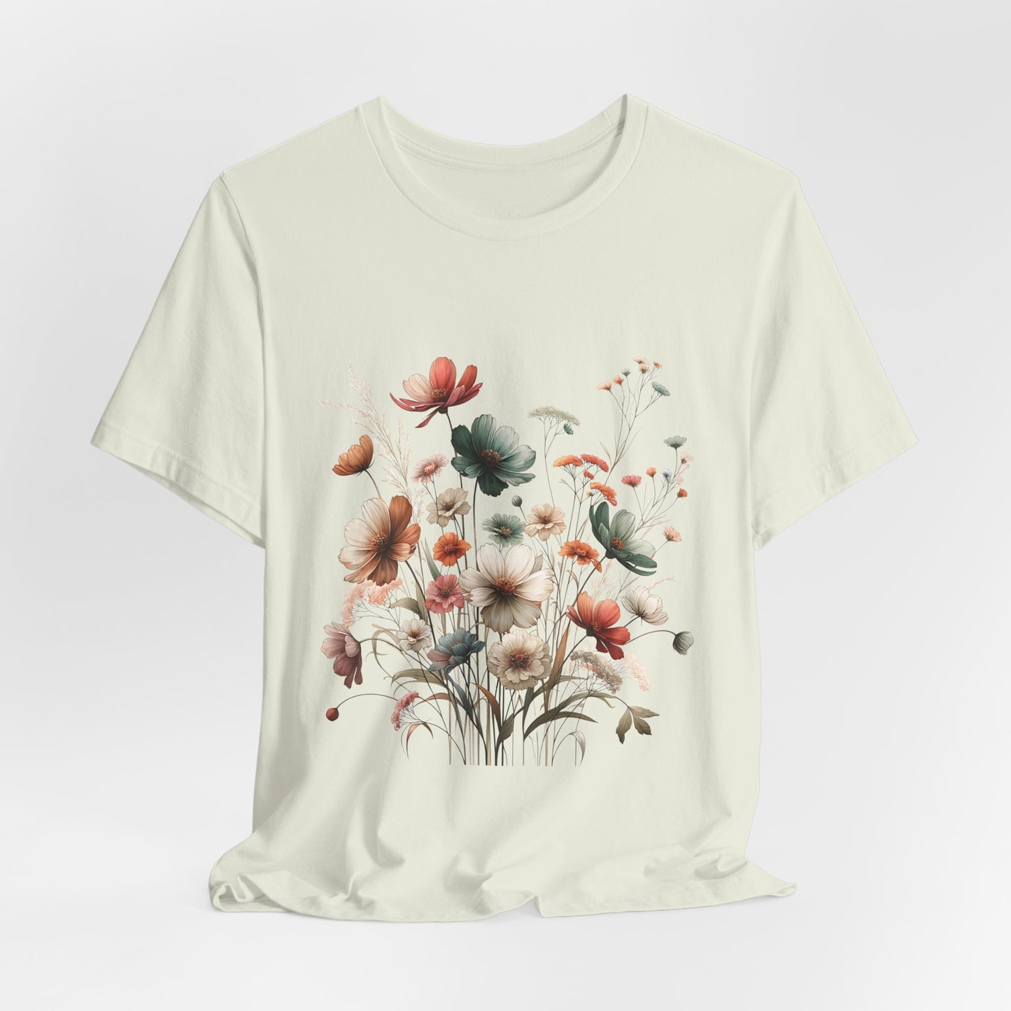 Floral Meadow Tee — Watercolor Wildflower Bouquet Women's Shirt