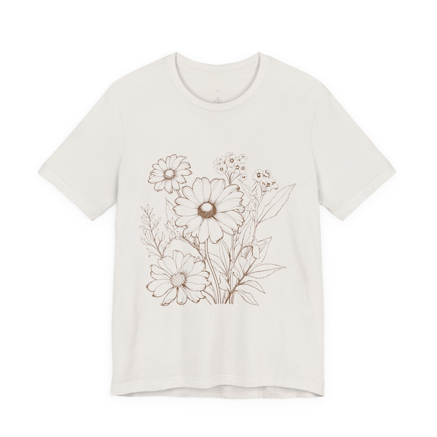 Floral Doodle Tee — Hand‑Drawn Daisy Bouquet T-Shirt