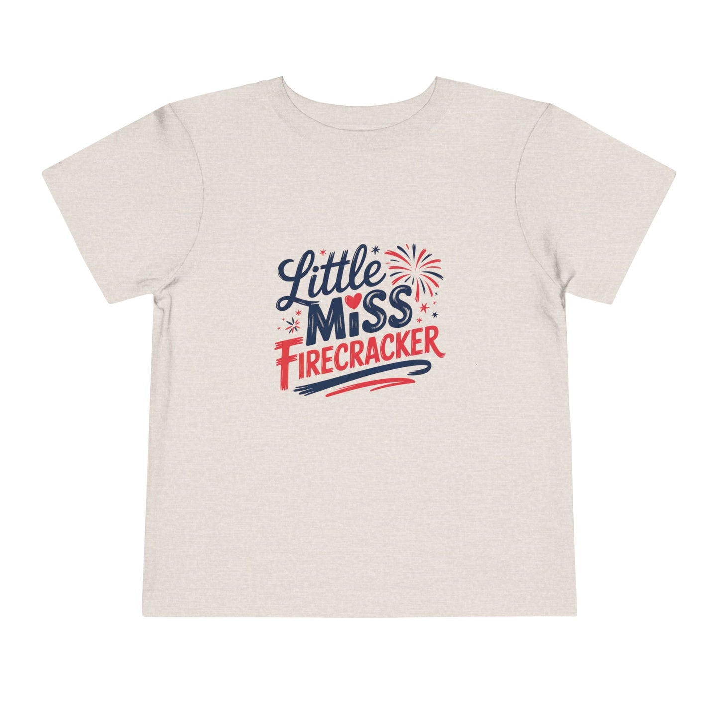 Little Miss Firecracker Toddler Tee | Patriotic 4th of July Kids Shirt