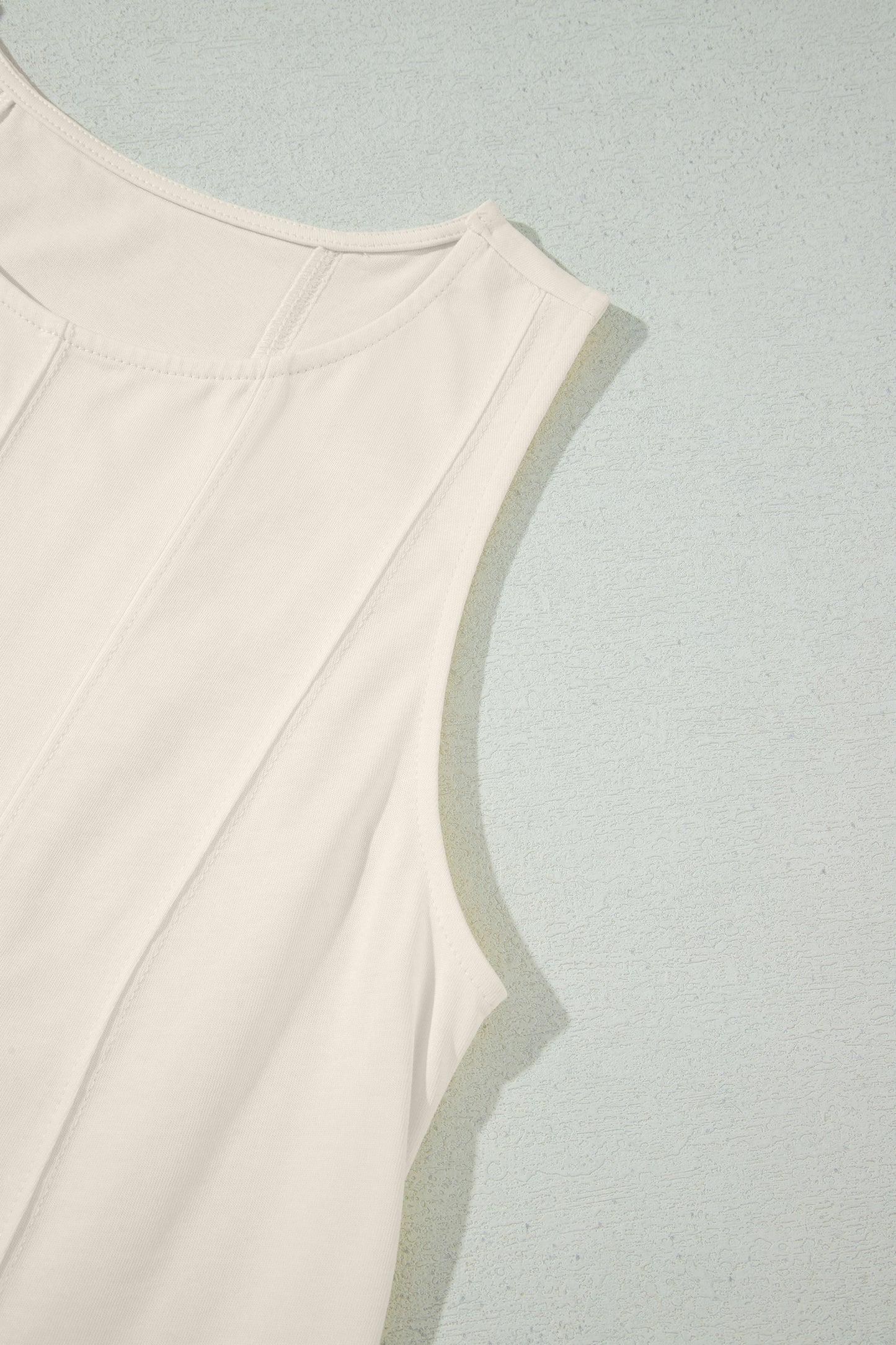 Stitched Detail Loose Tank Top & Shorts Set